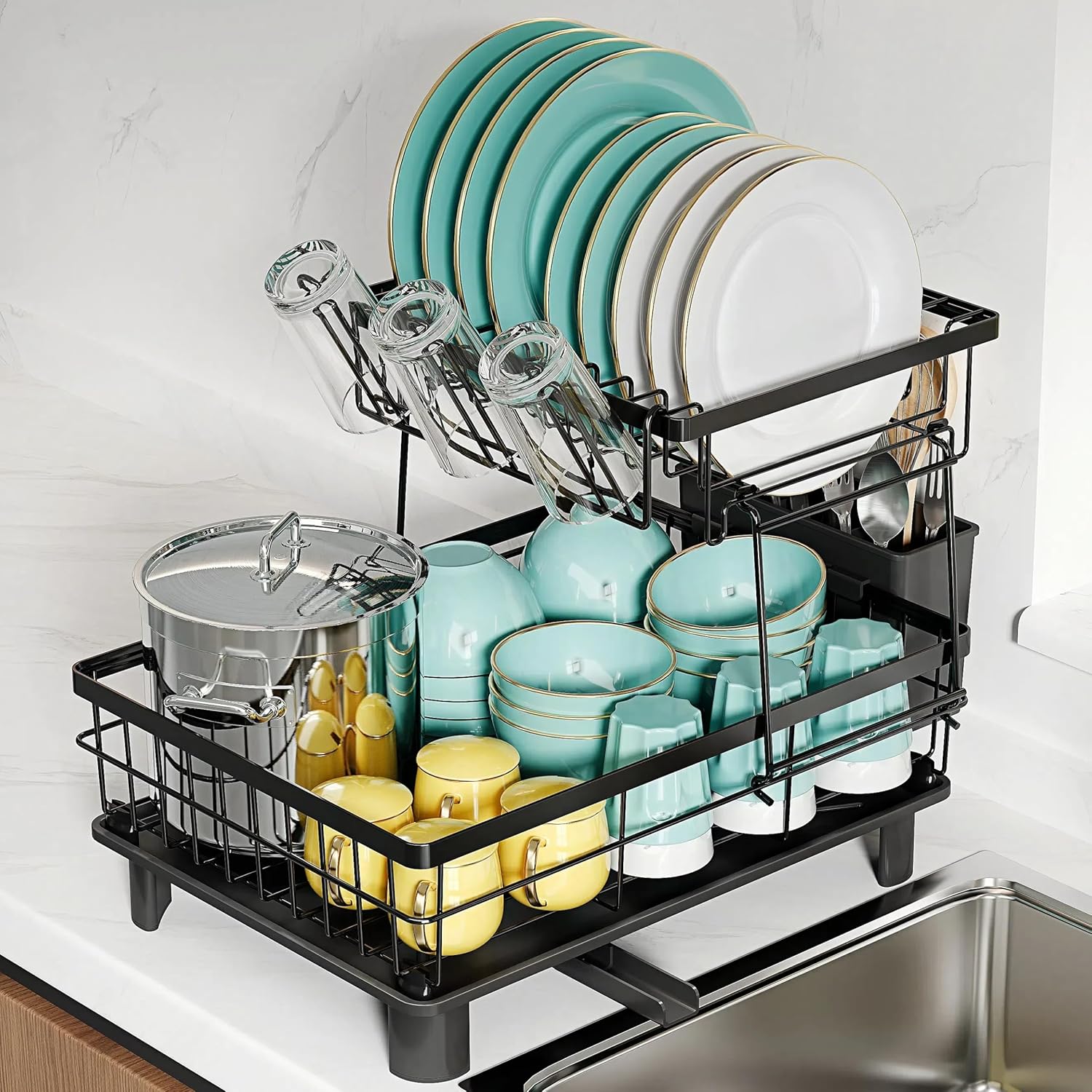 Thumbnail 6 de MAJALiS 2 Tier Dish Rack 43cm 🍽