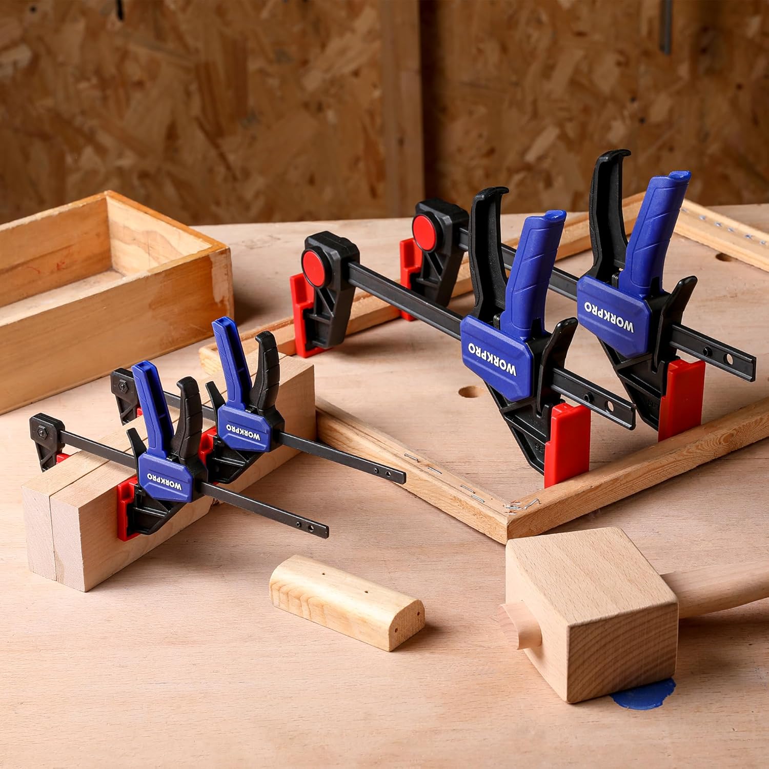 Thumbnail 6 de WORKPRO Jeu de 4 Serre-joints à libération rapide 120/150 mm – 23 kg et 68 kg