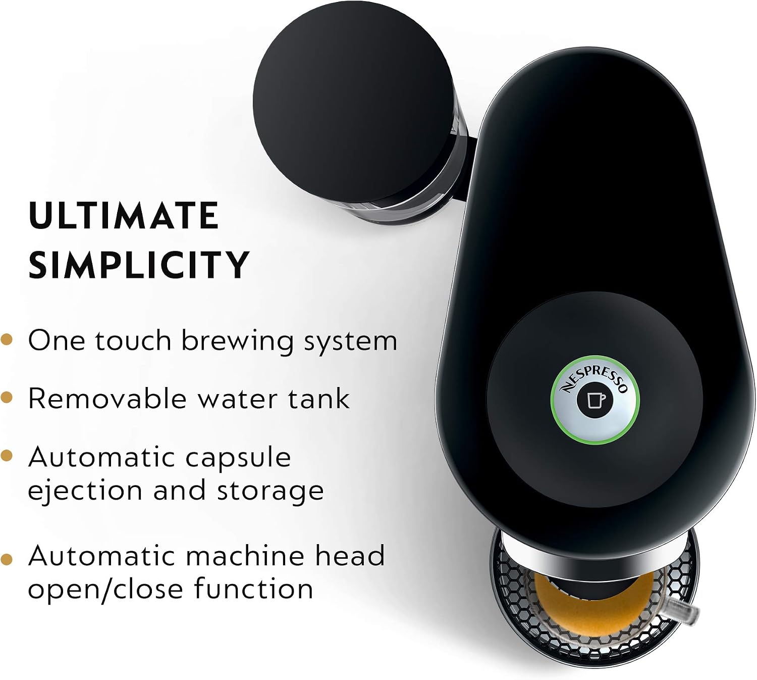Detalle de Nespresso VertuoPlus Deluxe Coffee and Espresso Machine by De'Longhi (Black) — 37 Oz