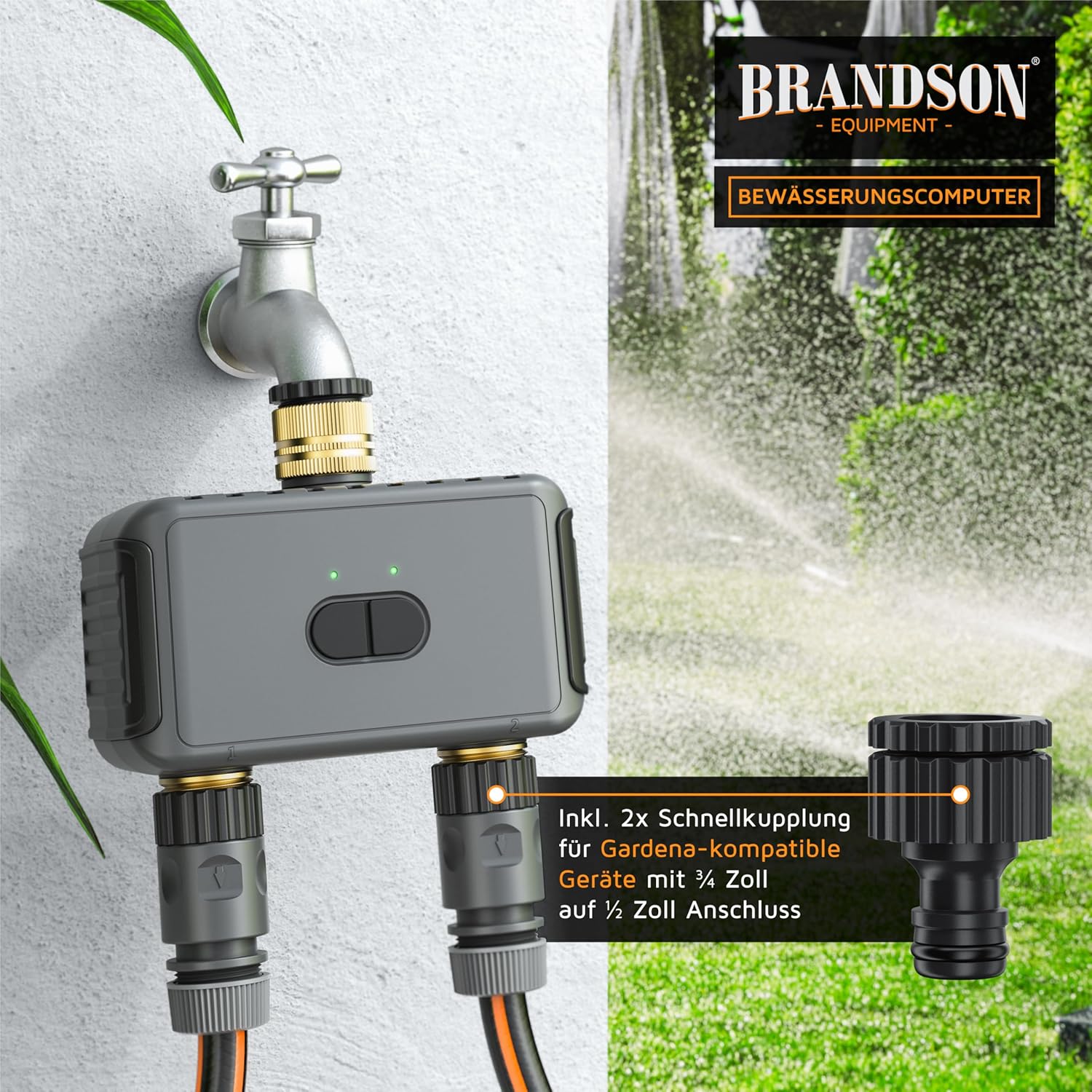 Thumbnail 5 de Brandson Bewässerungscomputer Smart WLAN 2 Zonen