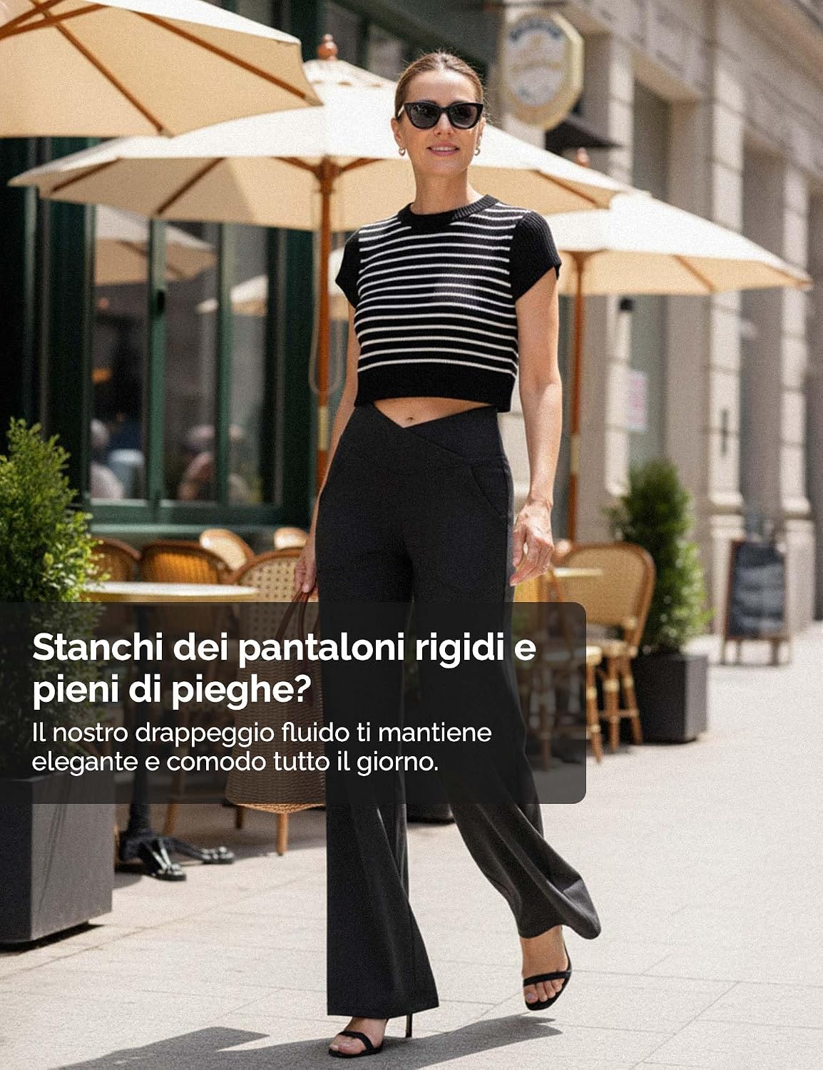 Thumbnail 6 de Yogaration pantaloni yoga da donna a gamba lunga, vita alta incrociata con tasche