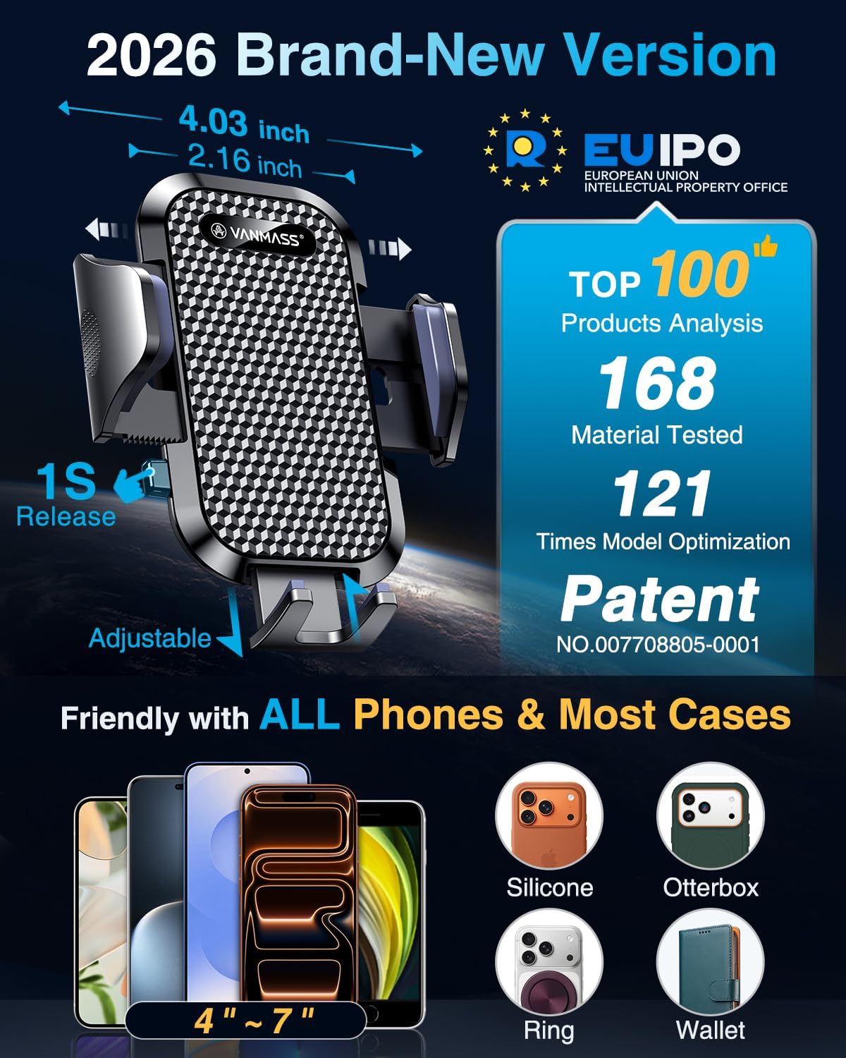 Thumbnail 4 de VANMASS Car Phone Holder for iPhone 17 Pro Max