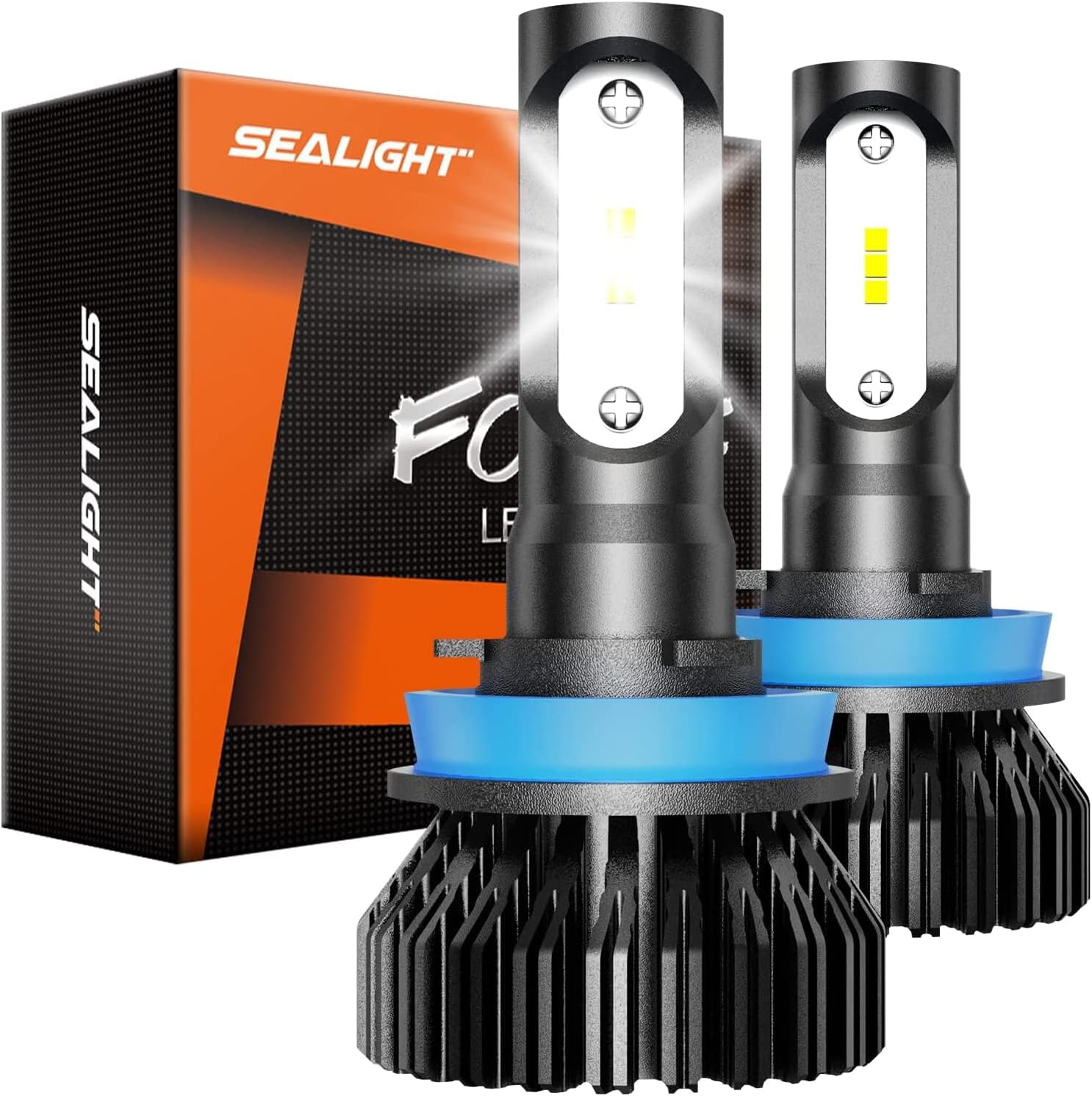Detalle de SEALIGHT H11 H16 H8 LED Fog Light Bulbs (or DRL) — 14,000 Lumens, 6500K, Pack of 2