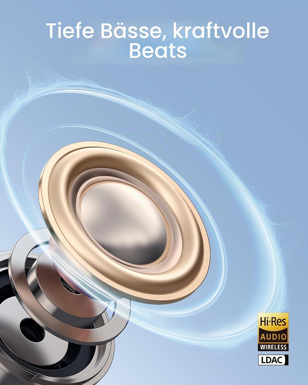 Detalle de soundcore C50i by Anker Open-Ear Clip-On Kopfhörer mit KI-Übersetzung, IP55 und 12-mm-Treibern