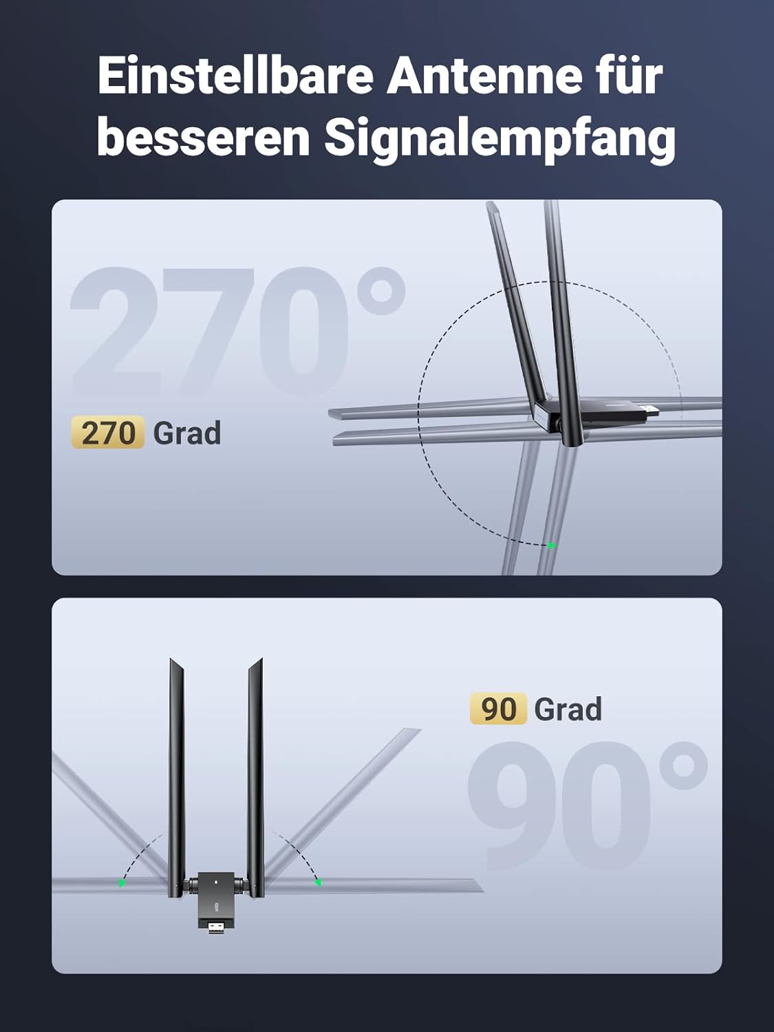 Thumbnail 5 de UGREEN AC1300 WLAN Adapter für PC 💻