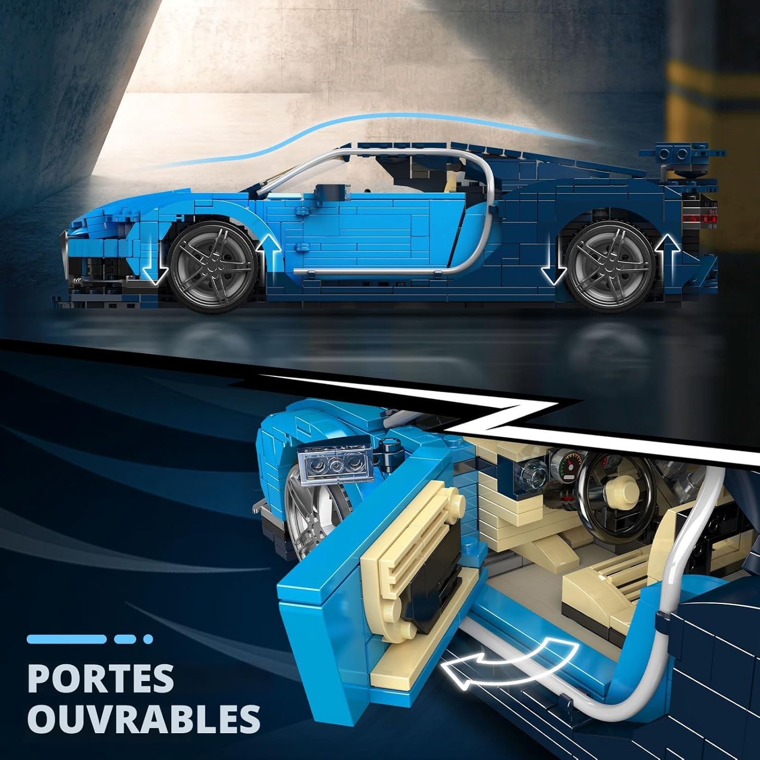 Thumbnail 3 de Mould King 10111, kit supercar 1222 pièces