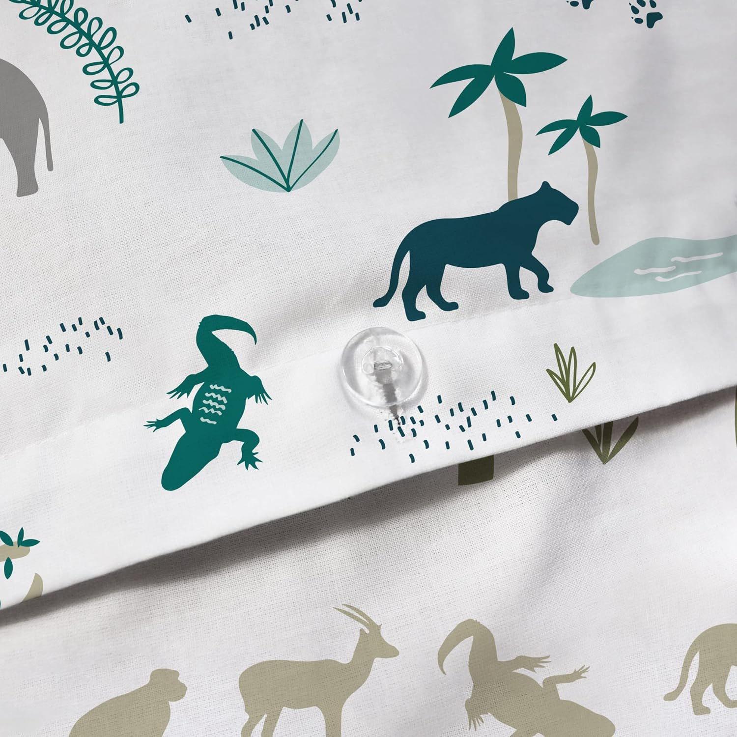 Thumbnail 3 de Parure de Lit Garçon Safari 140x200 cm par MATT & ROSE – 100% coton, Oeko-Tex, housse de couette + taie réversibles