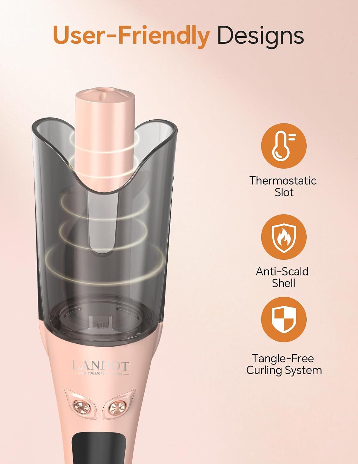 Thumbnail 5 de LANDOT Automatic Rotating 1-inch Curling Iron