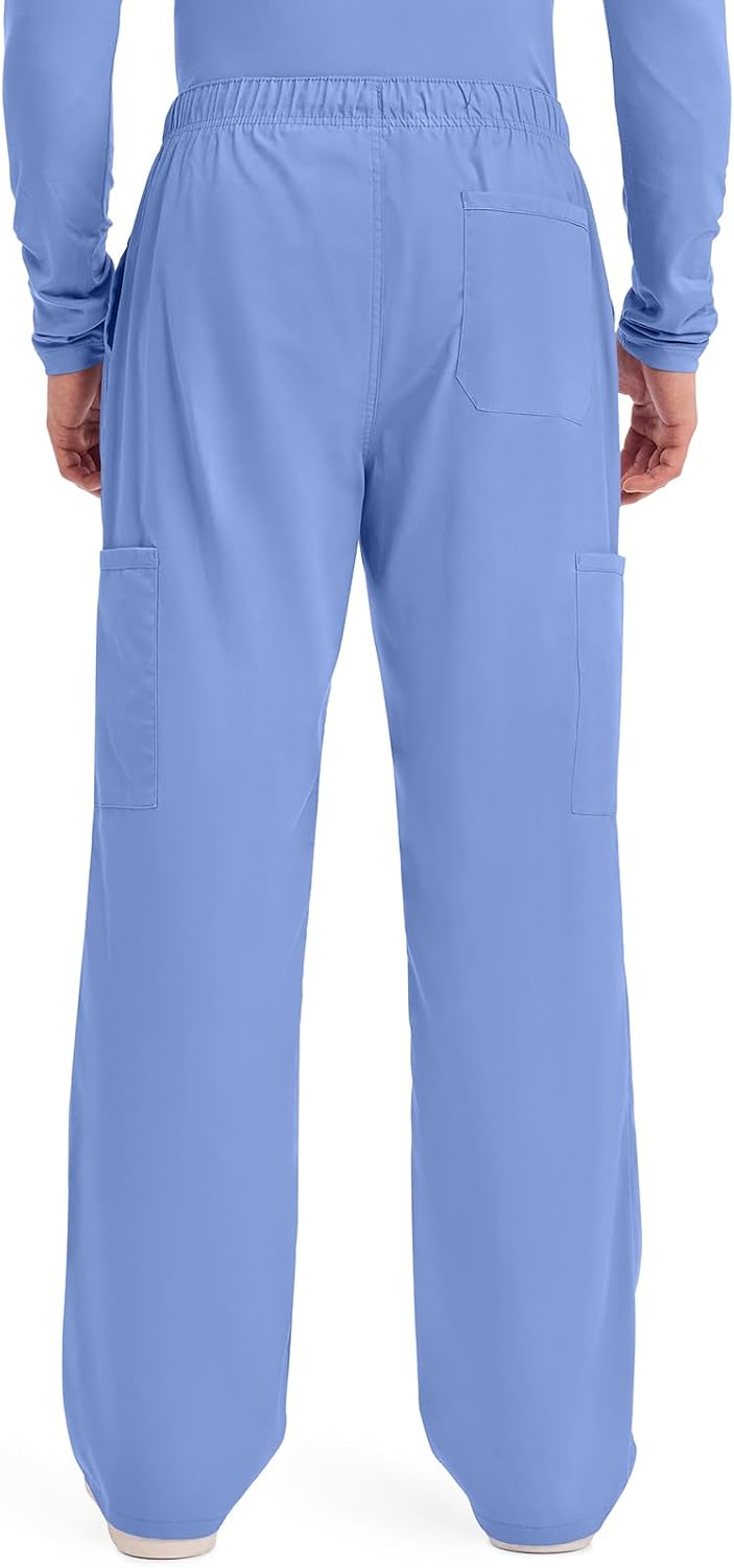 Detalle 1 de Cherokee WW190 Men's Tapered-Leg Cargo Scrub Pants, 2-Way Stretch, 5 Pockets