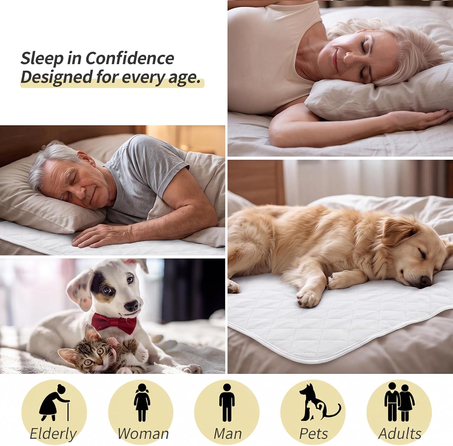 Thumbnail 6 de CoolShields Waterproof Bed Pads: Reusable, 34" x 72" Incontinence Protector