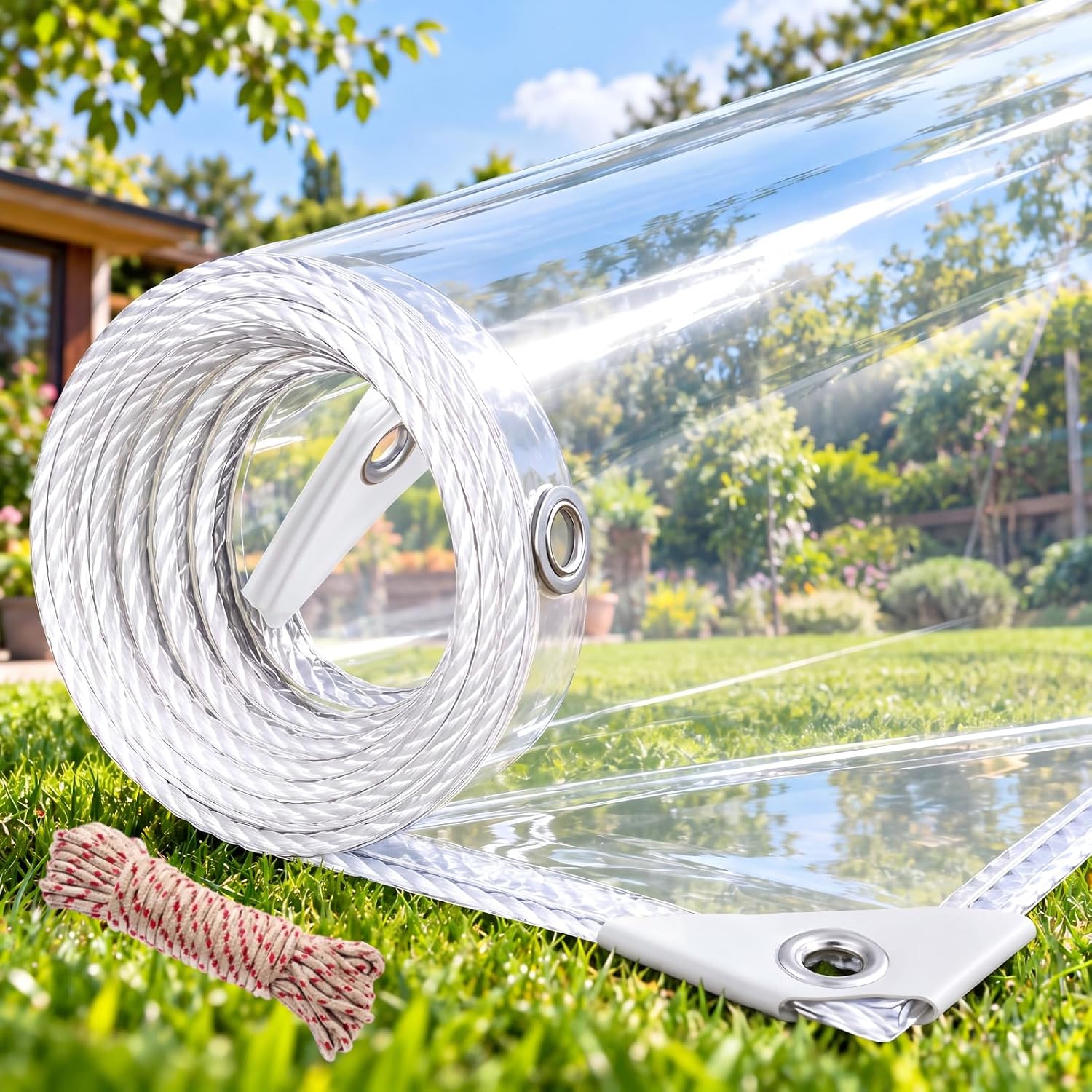 Detalle de LOYID Clear PVC Tarp, 14 Mil