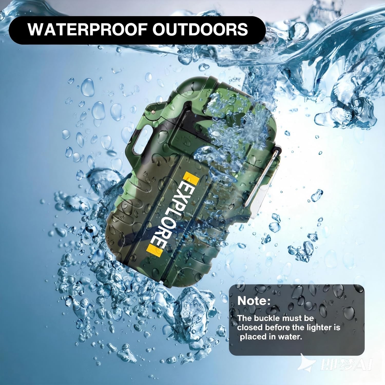 Detalle 2 de Rechargeable Electronic Plasma Lighter with Cross Dual Arc, USB Charging, Windproof & Waterproof (Camping & Survival)
