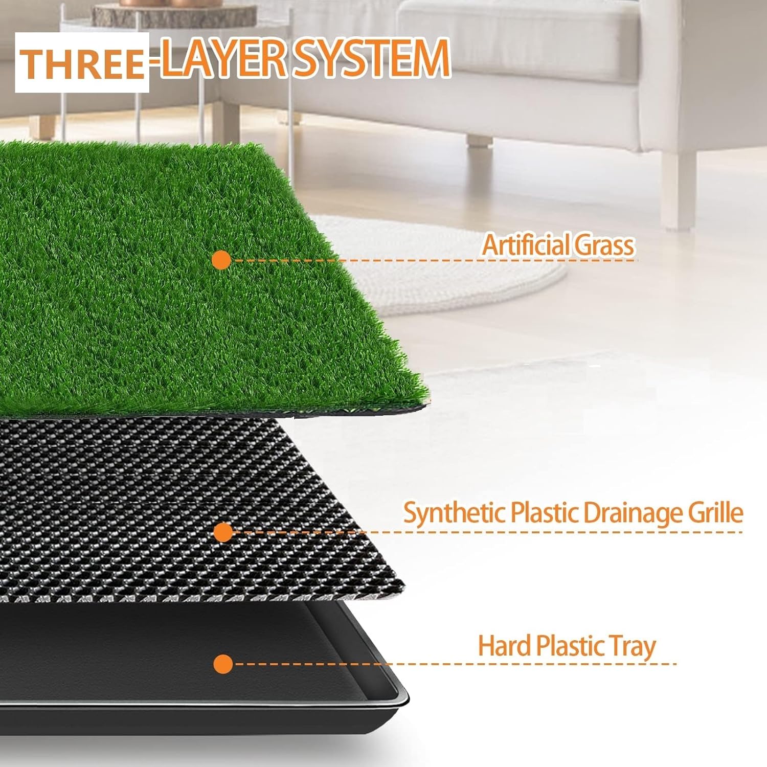 Thumbnail 2 de STARROAD TIM 50x60 cm Dog Grass Pad with Tray for indoor or outdoor potty training