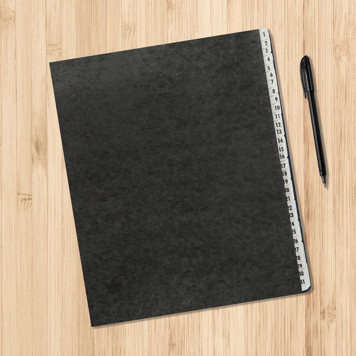 Thumbnail 4 de Amazon Basics Expandable Desktop File Sorter: Daily & Monthly Paper Organizer (Letter, Black)