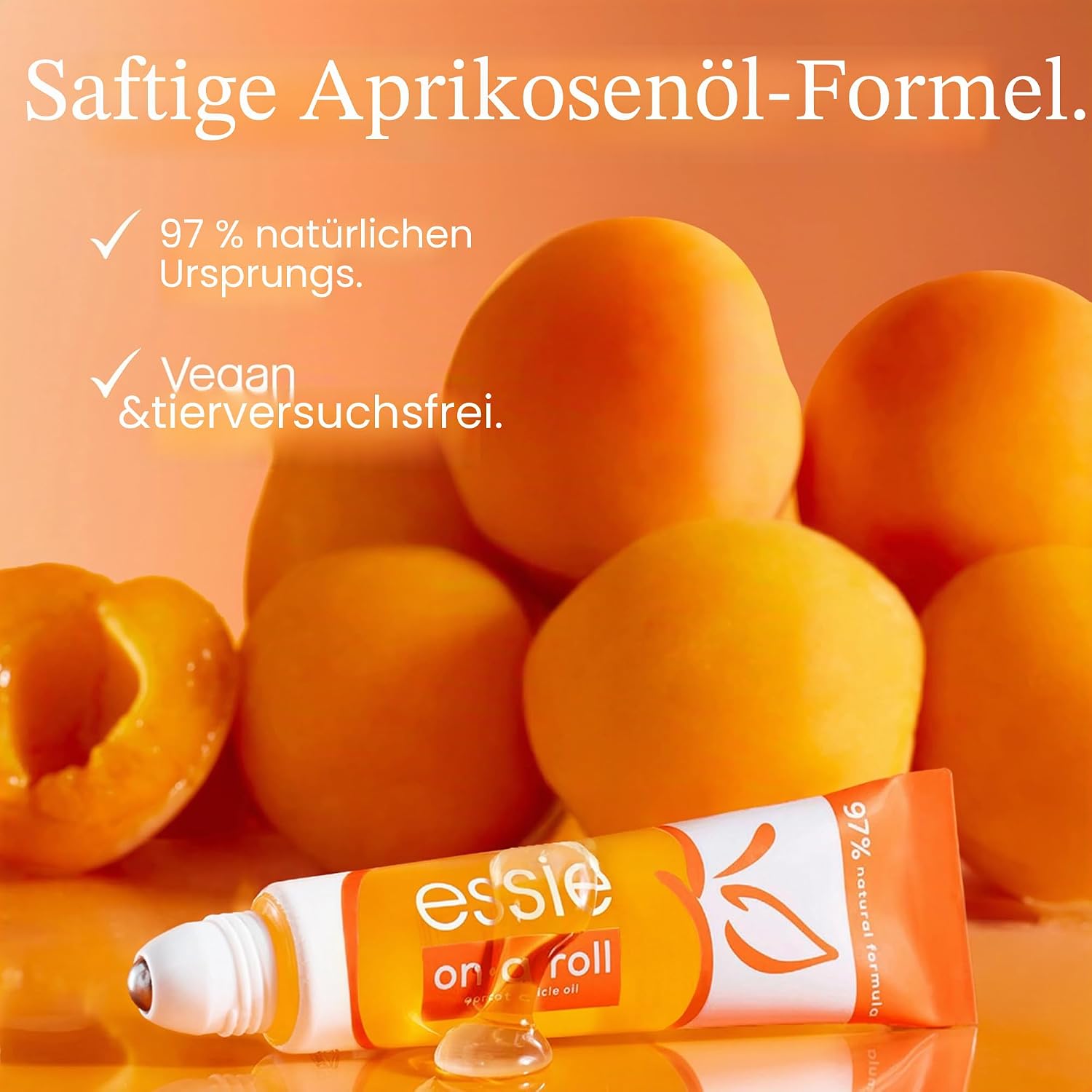Thumbnail 3 de Essie On a Roll Apricot Nagelhautöl – kompakt roll-on für Feuchtigkeit und Pflege der Nägel