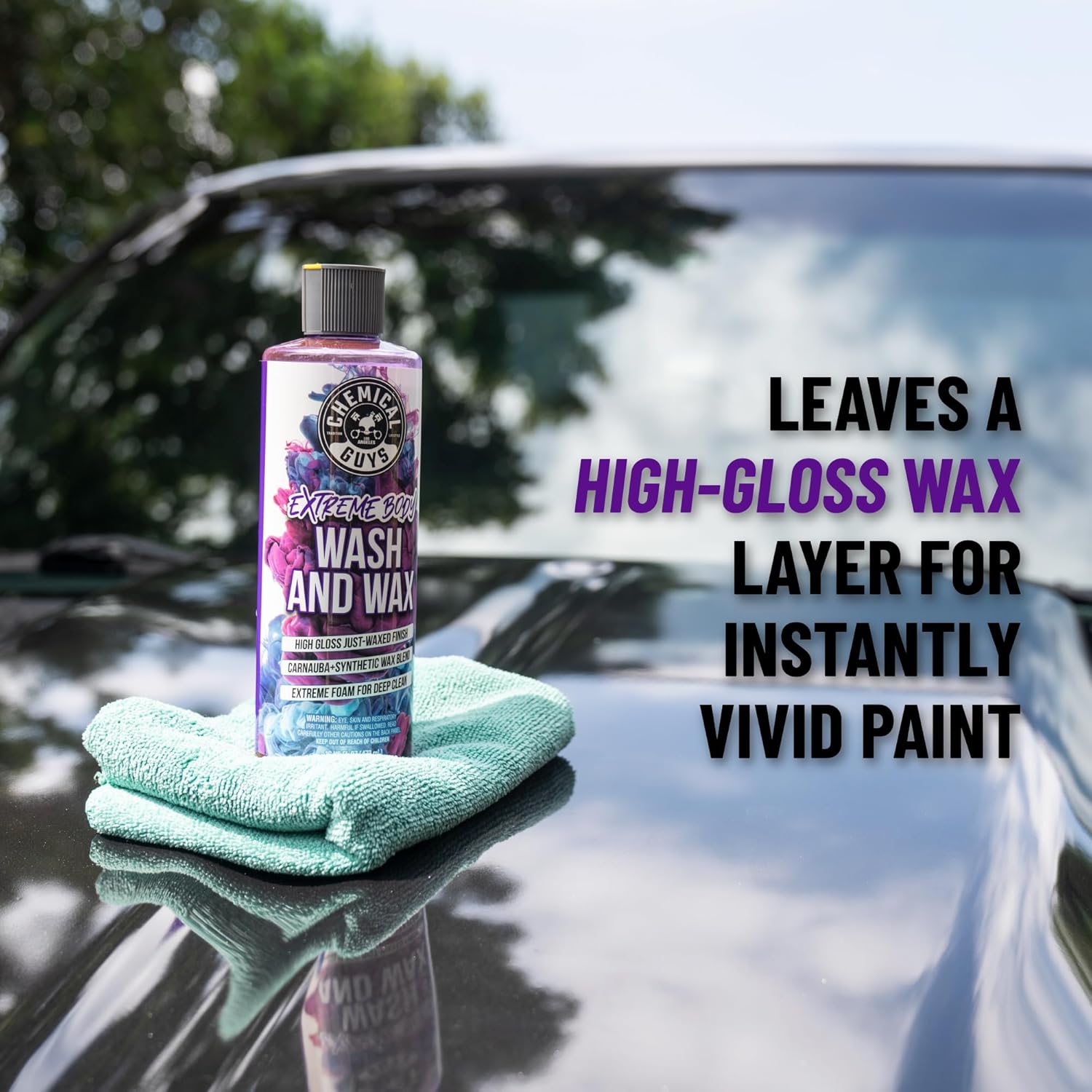Thumbnail 3 de Chemical Guys Extreme Bodywash & Wax Foaming Car Wash Soap – 128 oz, Grapes Scent