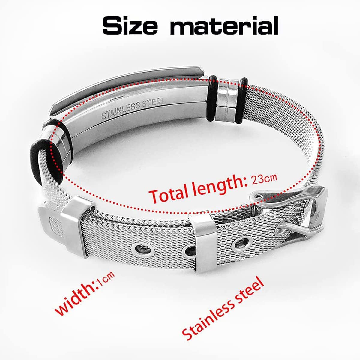 Thumbnail 3 de YOTHIWAD personalisiertes Armband mit Gravur für Enkelin/Enkel – verstellbar, 316L Edelstahl, inspirierendes Zitat