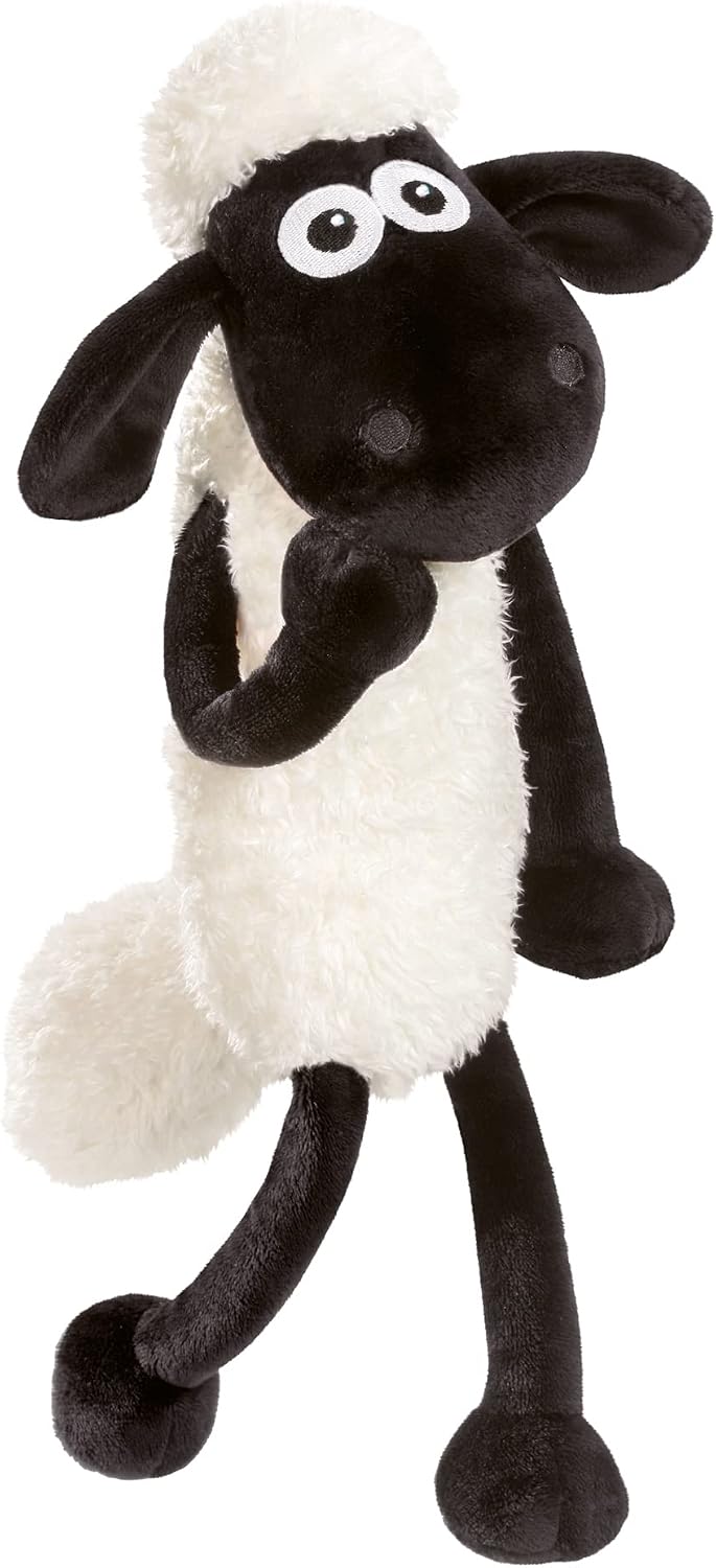 Detalle de NICI 48076 – przytulanka Baranek Shaun 50 cm, biała i puszysta