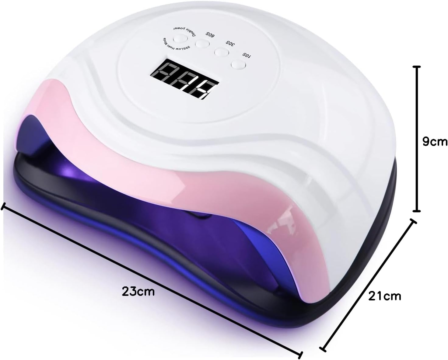 Thumbnail 6 de NEFLSI 168 W UV/LED-nagellampa med 36 LED, LCD-display och sensor