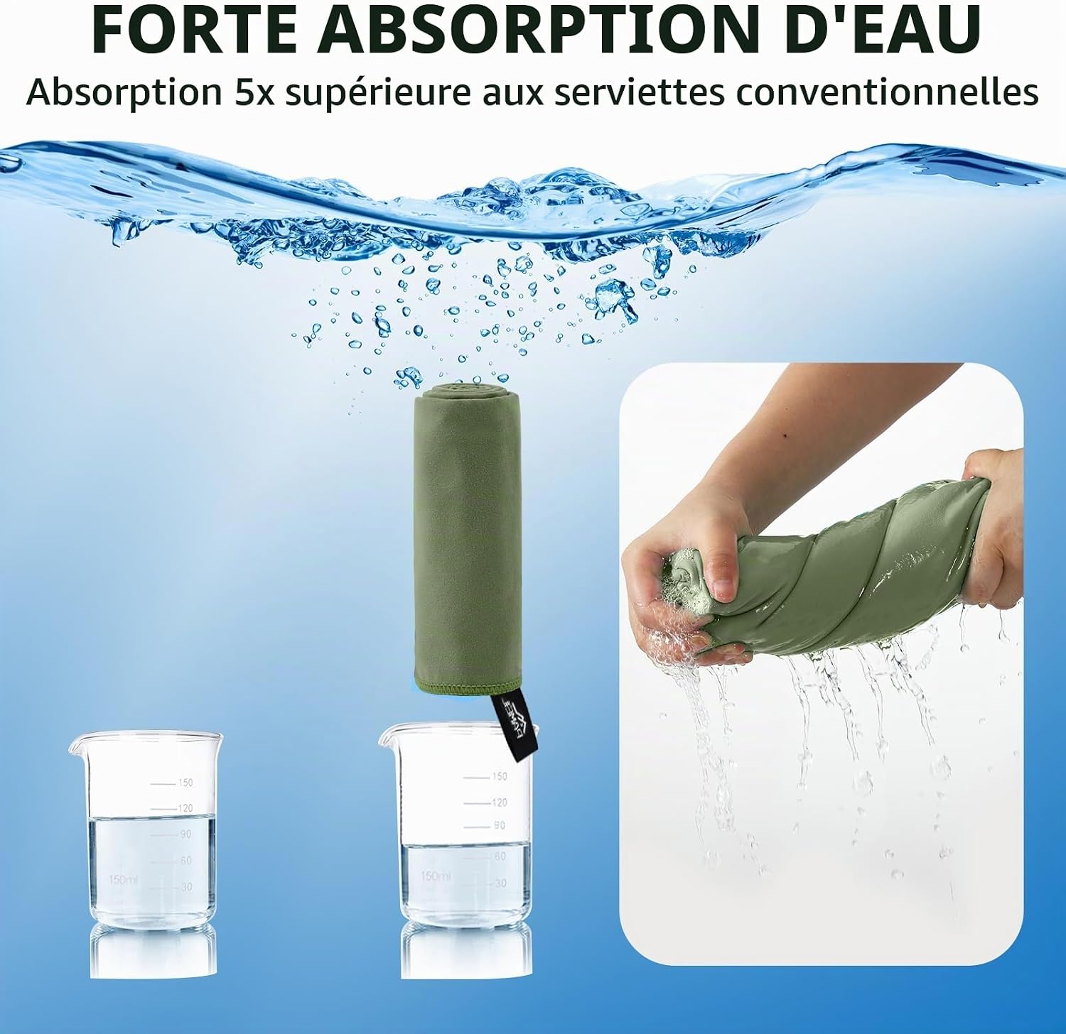 Thumbnail 5 de Pameil C004-066-DE microvezelhanddoekenset, 3 stuks voor fitness en sauna