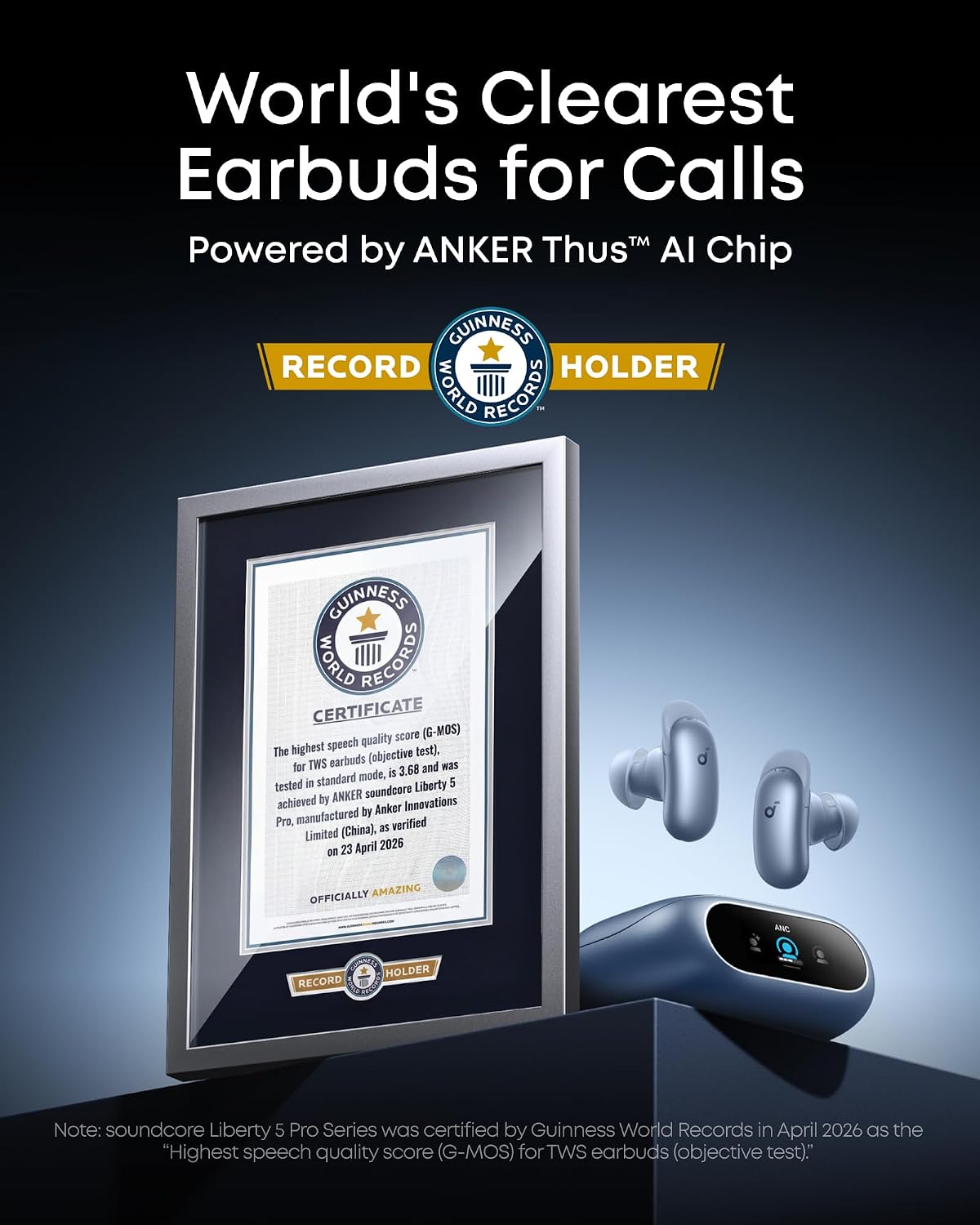 Detalle de Soundcore Liberty 5 Pro D1203 True Wireless ANC Earbuds, Bluetooth 6.1