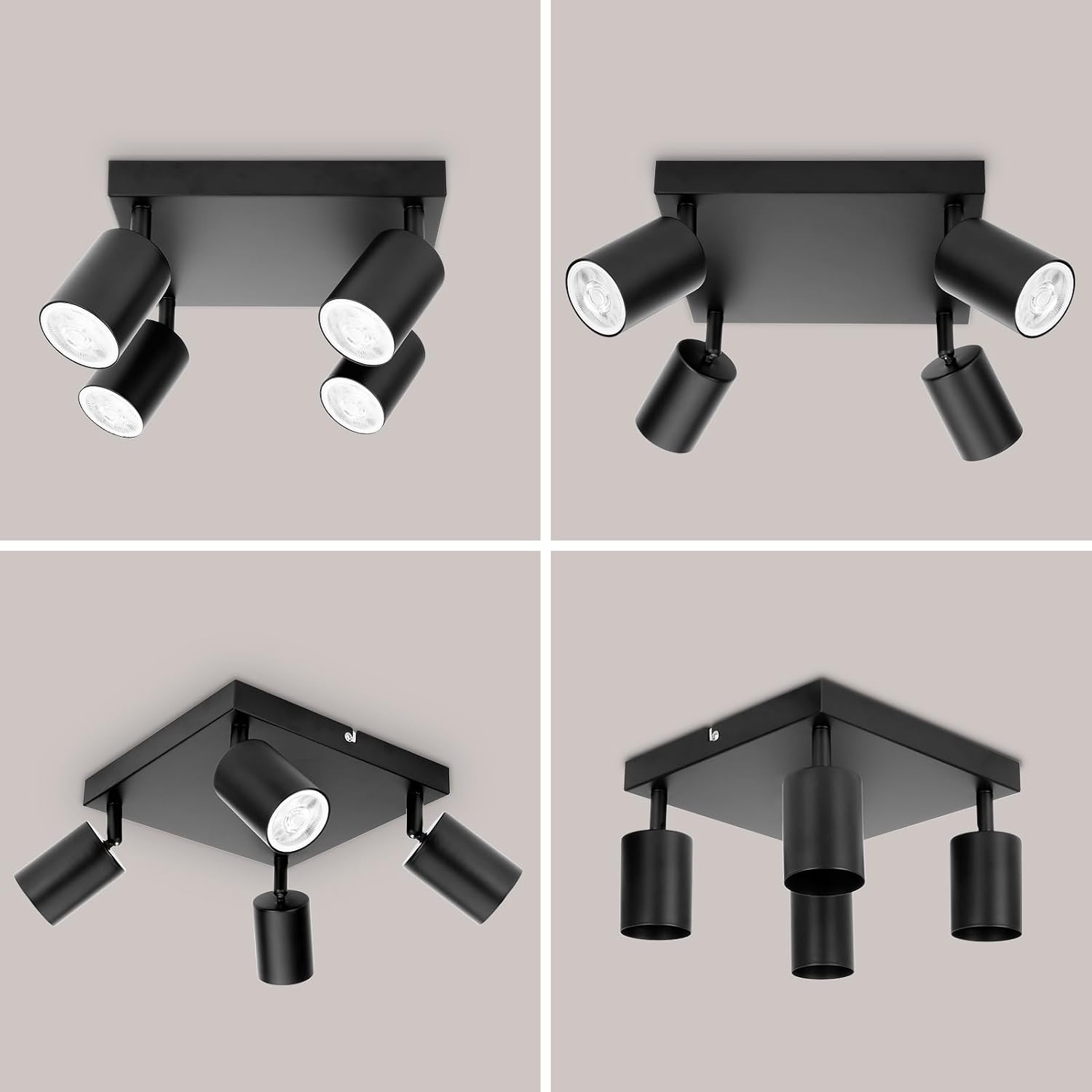 Detalle de Ketom GU10 4 way ceiling spotlight fitting