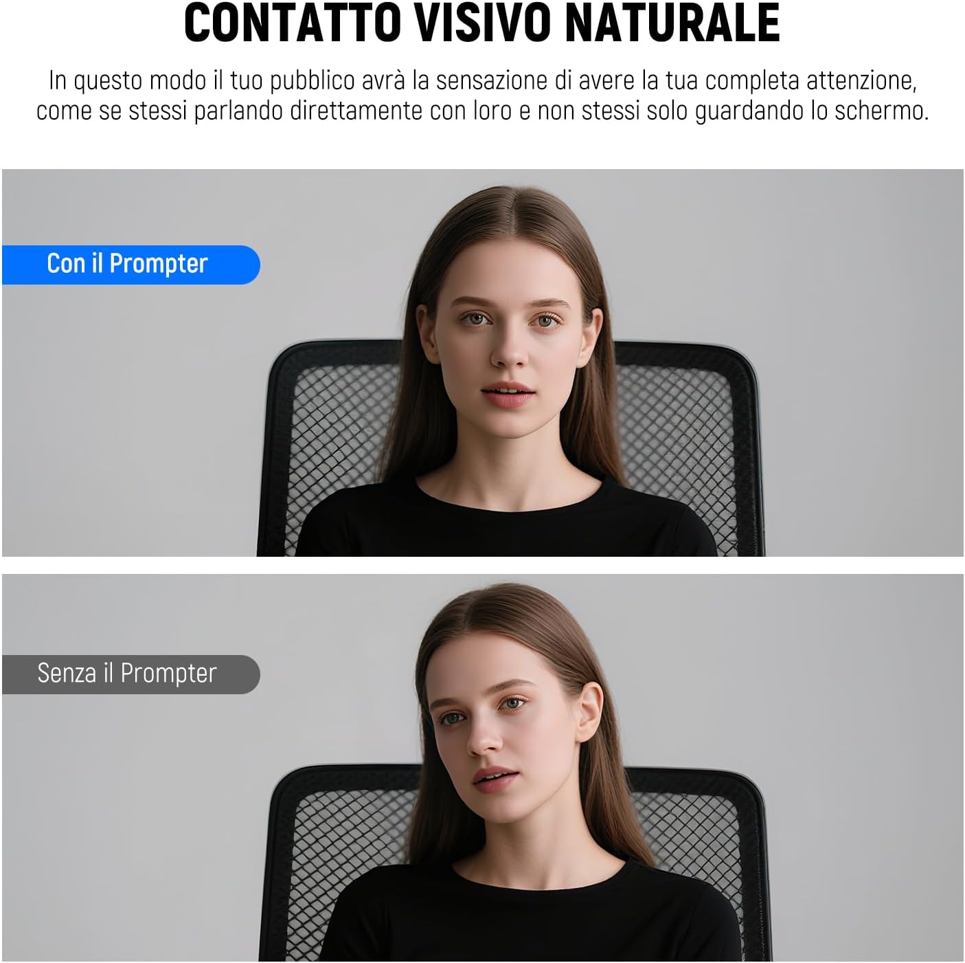 Detalle 2 de NEEWER Teleprompter 2in1 11" con Monitor: promo-friendly companion per YouTube, Streaming e videoconferenze