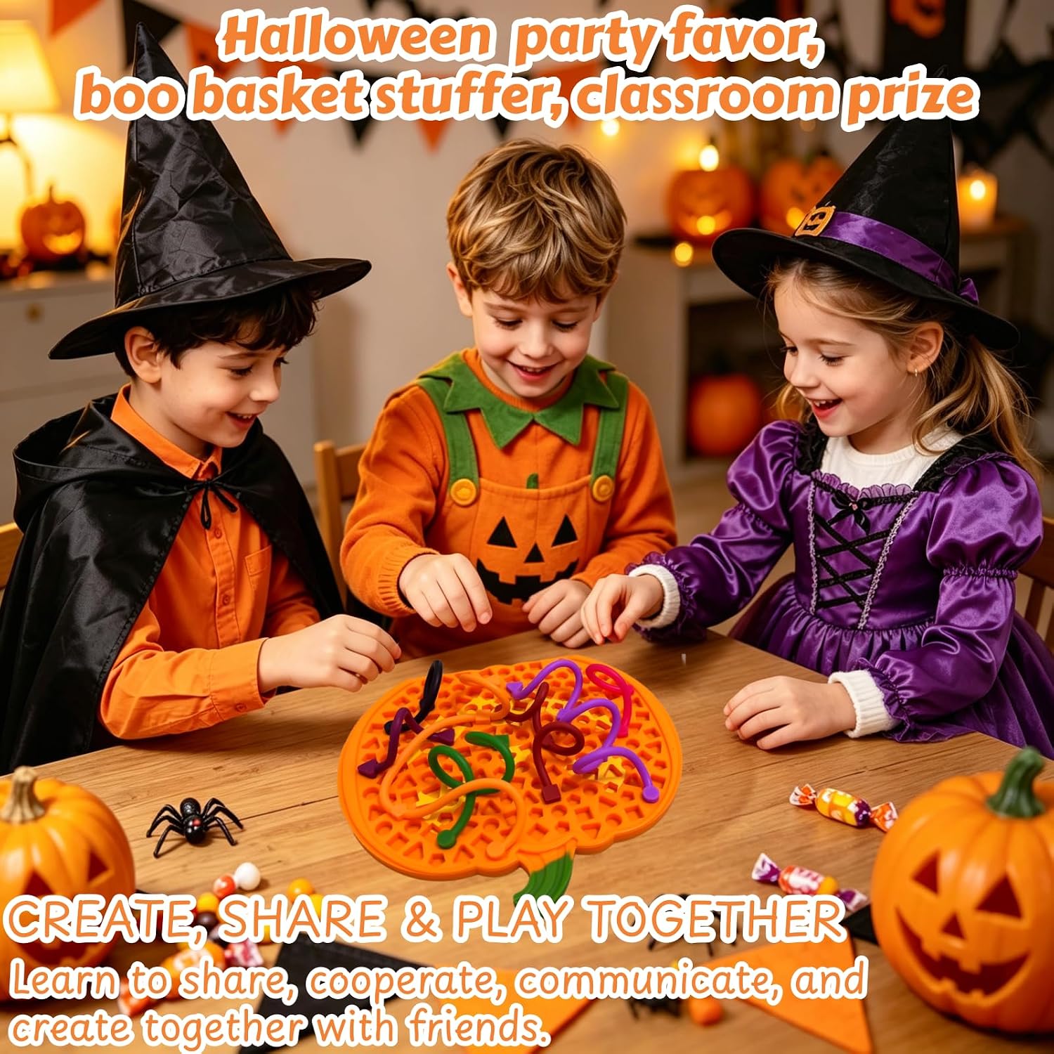 Detalle 2 de Pumpkin Silicone Sensory Activity Board