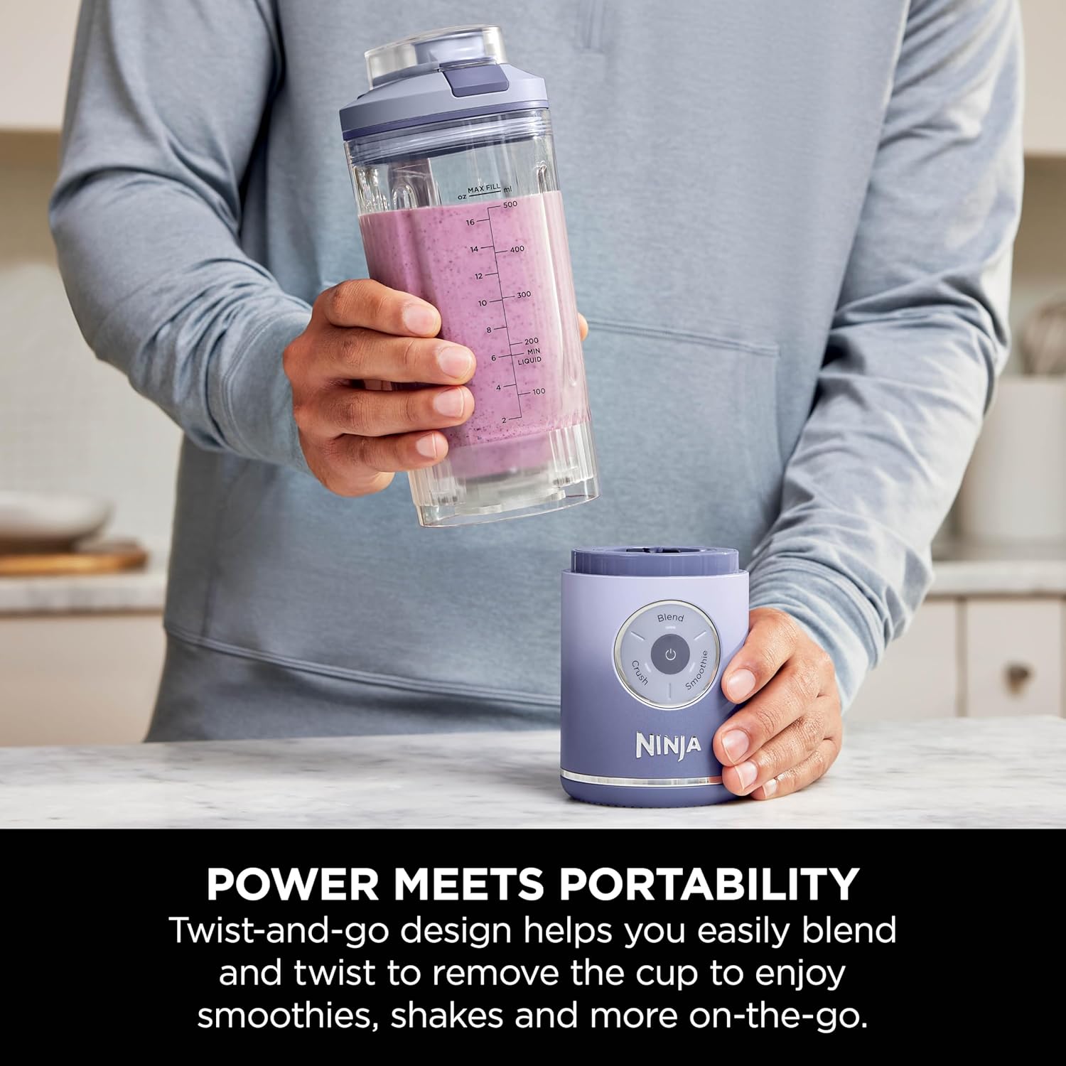 Thumbnail 2 de Ninja Blast Max Portable Blender, 570ml – Lavender BC251EULD