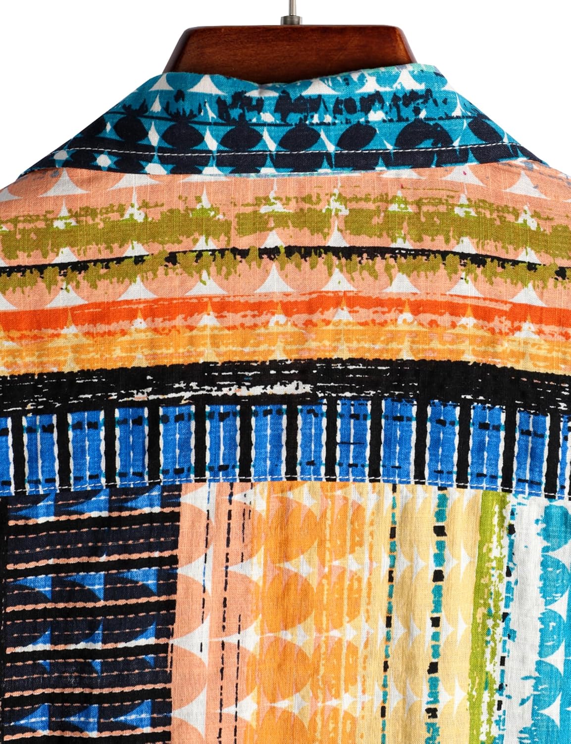 Detalle de VATPAVE Herren Hawaii Hemd – Kurzarm, Blumenprint, Freizeitshirt