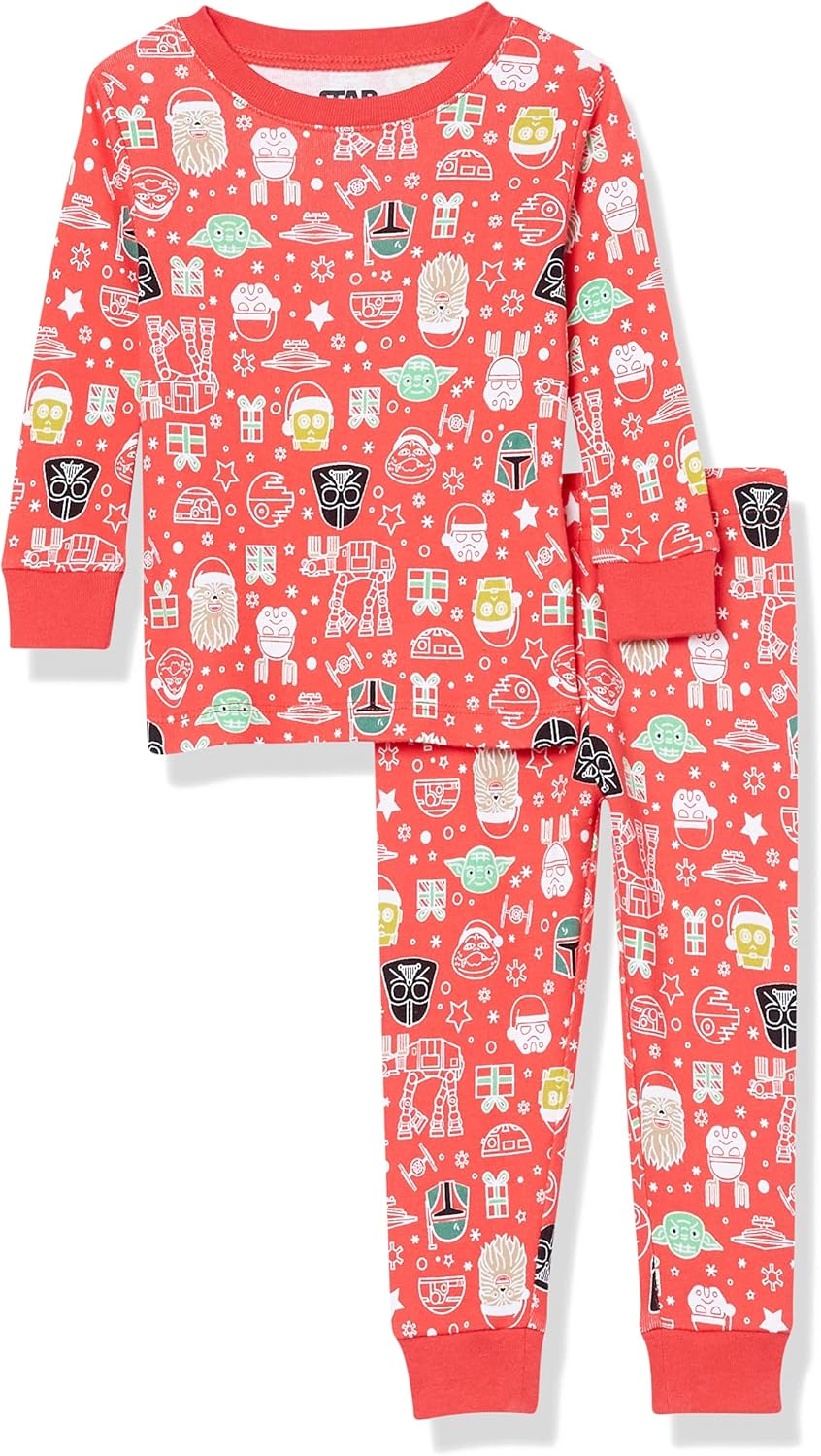 Thumbnail 5 de Amazon Essentials Jungen Eng anliegende Baumwoll-Schlafanzüge – Set aus Jersey-T-Shirt und Hose