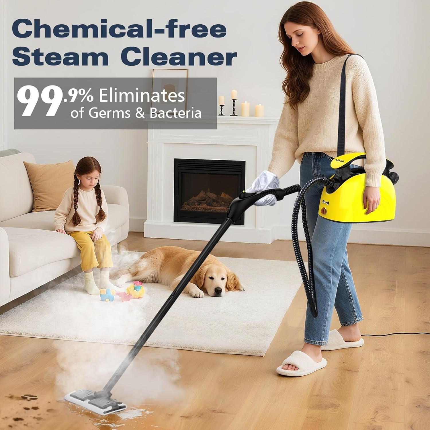 Thumbnail 1 de Axfive 248°F High-Temp Steam Cleaner – 21-Piece Handheld Steamer Set with Large Tank