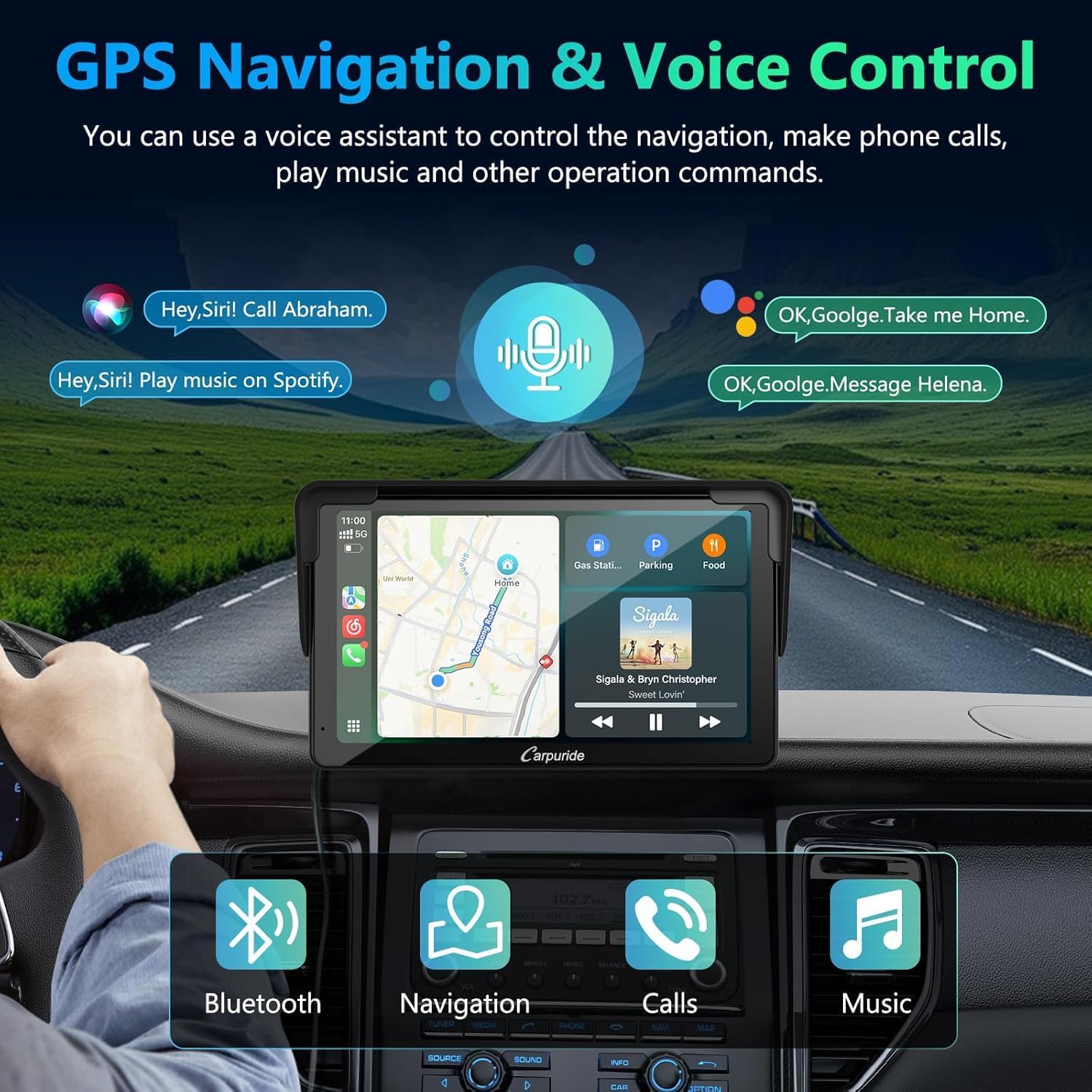 Thumbnail 2 de Carpuride 7-inch 1080P Car Stereo with Wireless CarPlay 📻