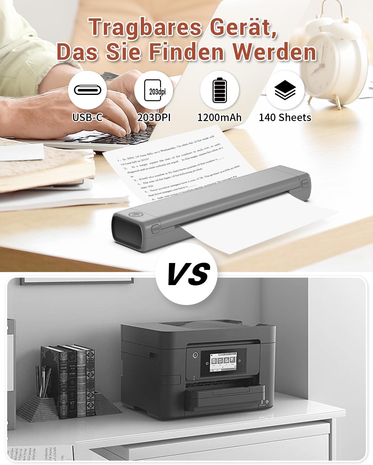 Thumbnail 3 de Phomemo M08F stampante portatile Bluetooth A4