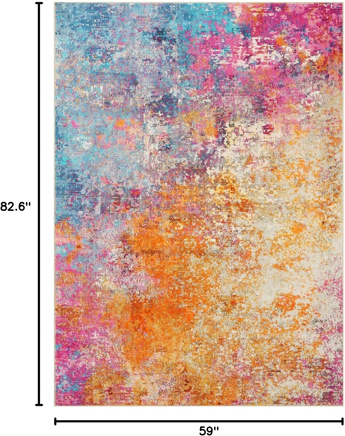 Detalle 2 de Lahome Abstract Area Rug 5x7 Low Pile