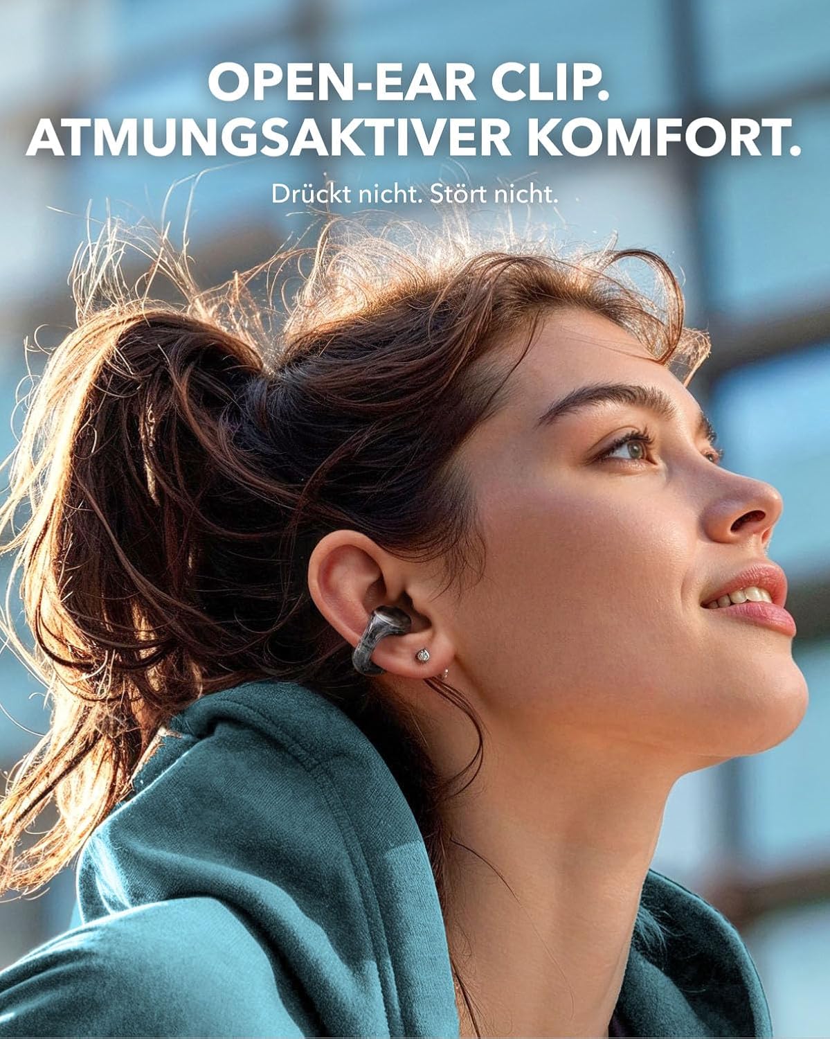 Detalle de soundcore C30i by Anker Open-Ear Earbuds mit Clip – leichte Clip-on Kopfhörer für Sport, bis 30 h