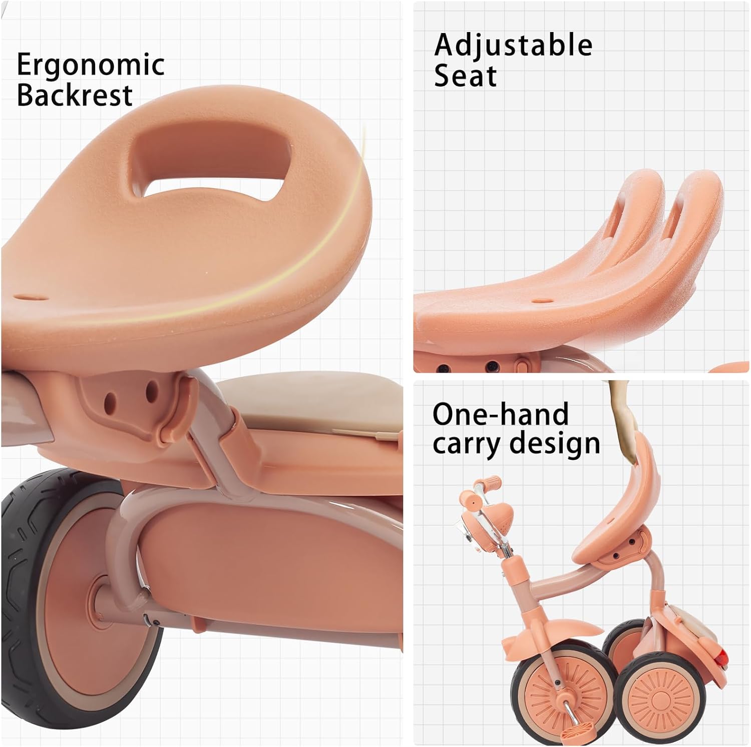 Thumbnail 2 de Tricycle UBRAVOO Bébé pliable 1 à 5 ans