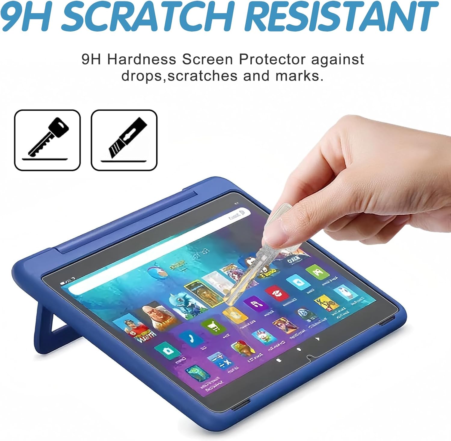Detalle de XunyLyee Schutzfolie für 10 Kids Pro/10 Kids Tablet – 2er-Set Gehärtetes Glas-Displayfolie, 9H, ultradünn