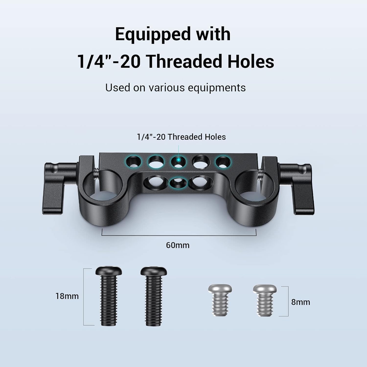 Thumbnail 4 de SMALLRIG Dual Rod Clamp 15 mm