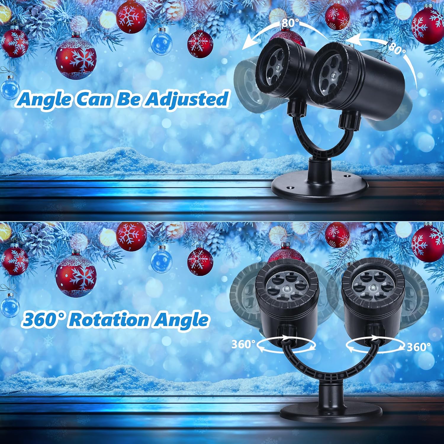 Detalle 1 de Toodour Christmas Projector Lights, Double Head