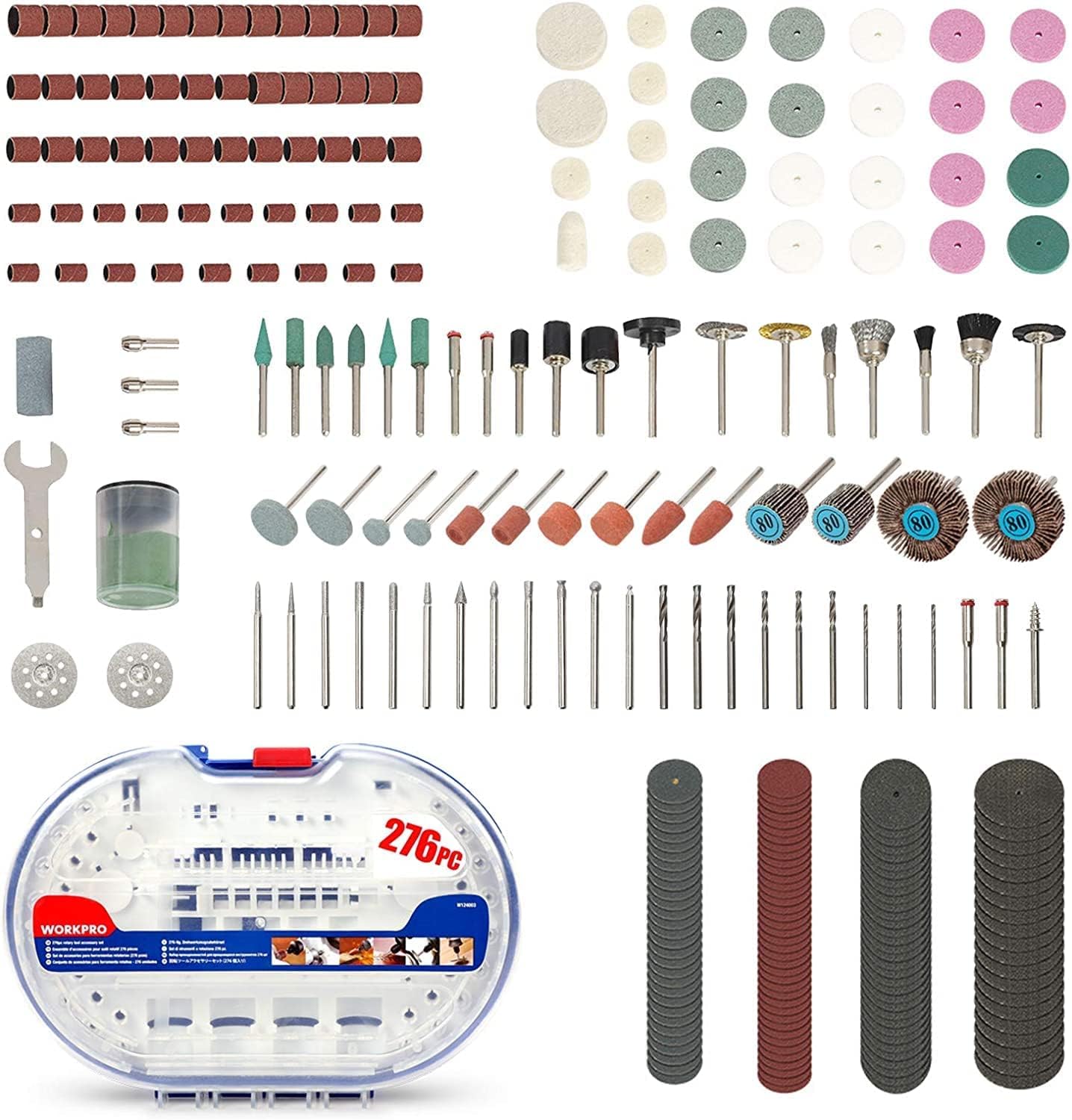 Thumbnail 1 de WORKPRO Rotary Tool Accessories Kit (276 pcs) with 1/8" shank electric grinder