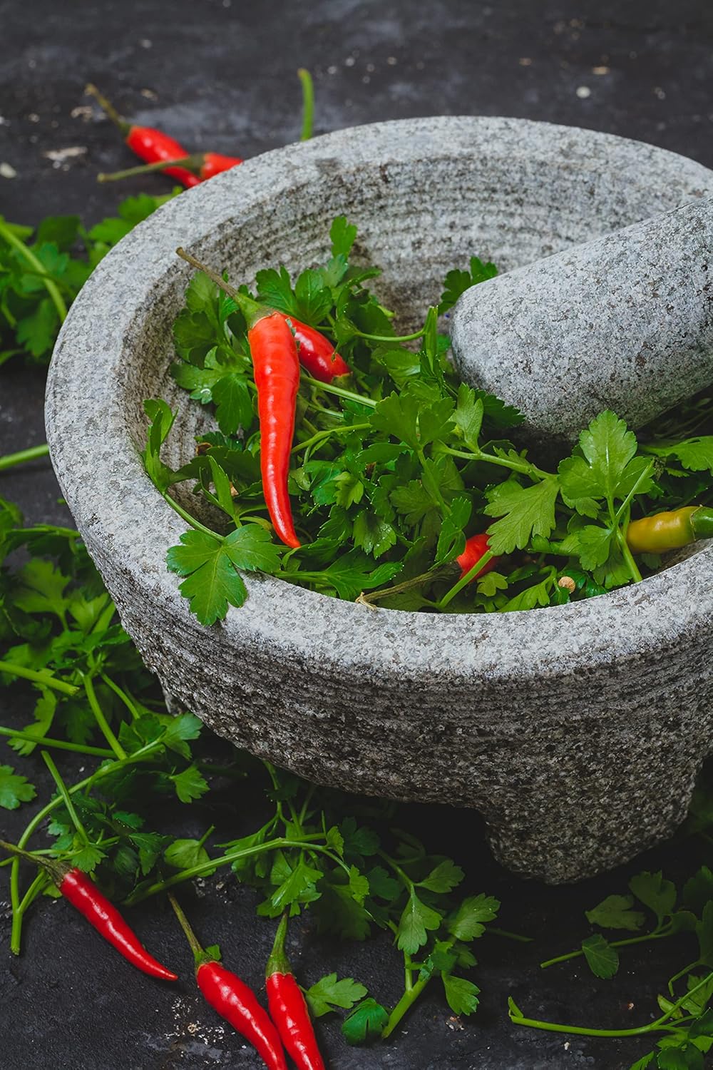 Thumbnail 5 de KitchenCraft World of Flavours Mortero Mexicano en Granito 20cm 🥄