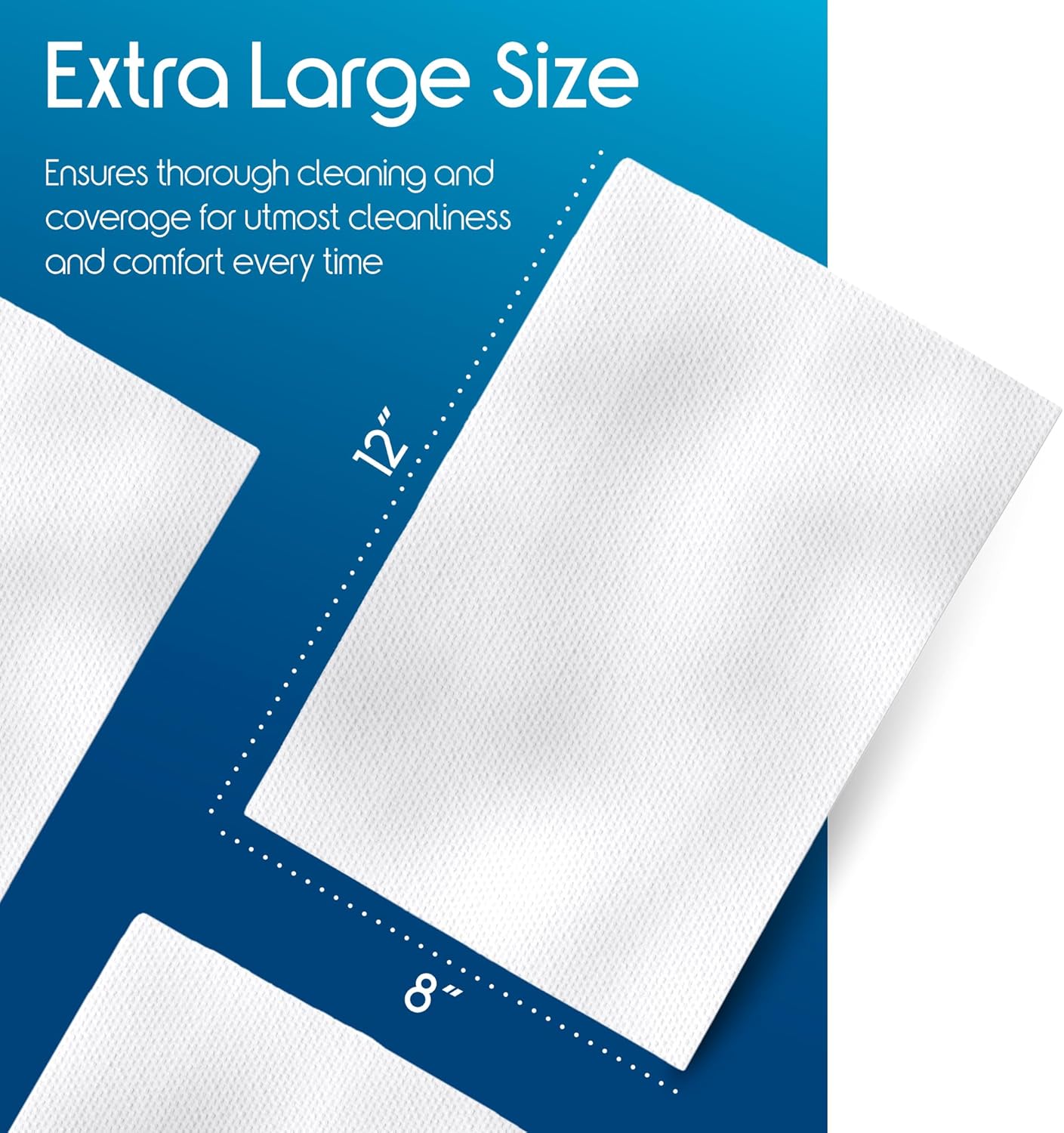 Thumbnail 2 de Inspire Extra Large Adult Wet Wipes for Incontinence & Cleansing (8" x 12", Pack of 8)