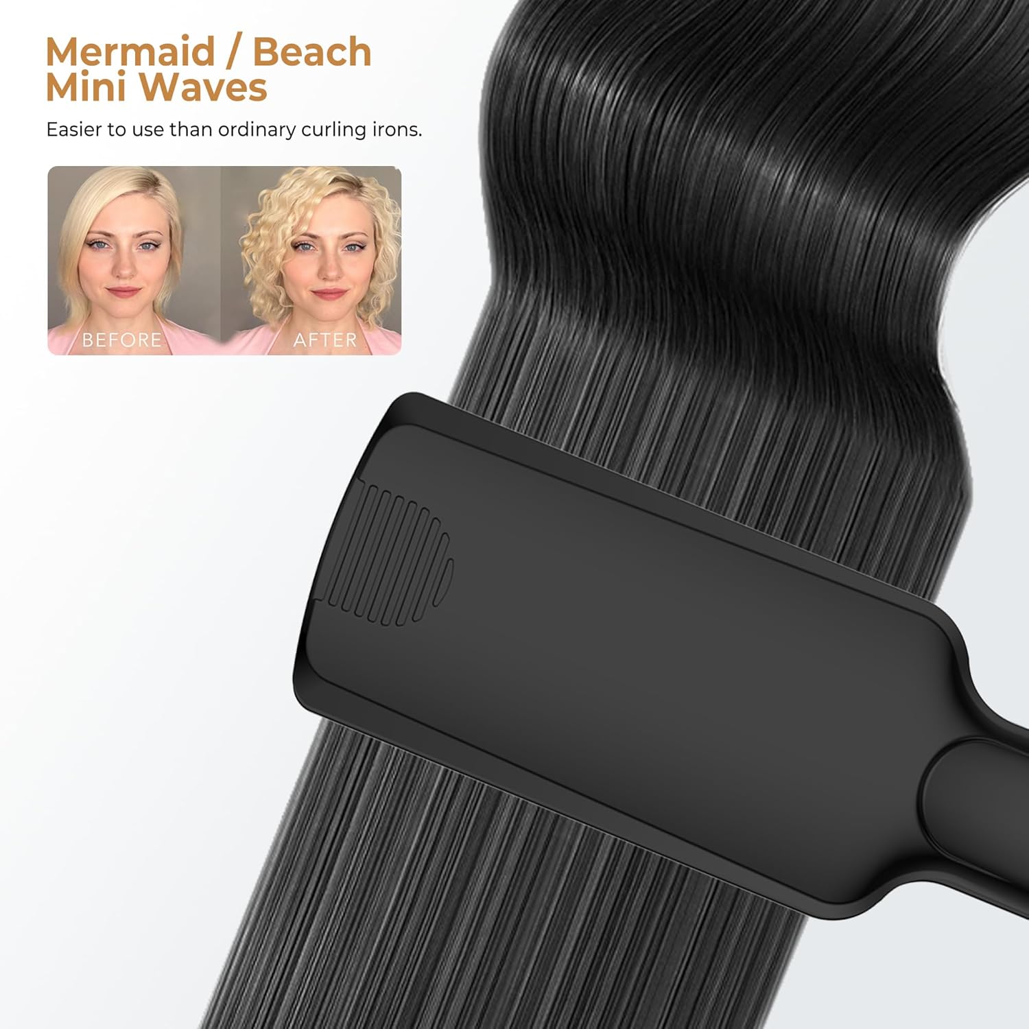 Detalle de UKLISS Hair Waver - Pro Mini Crimper for Mermaid Waves