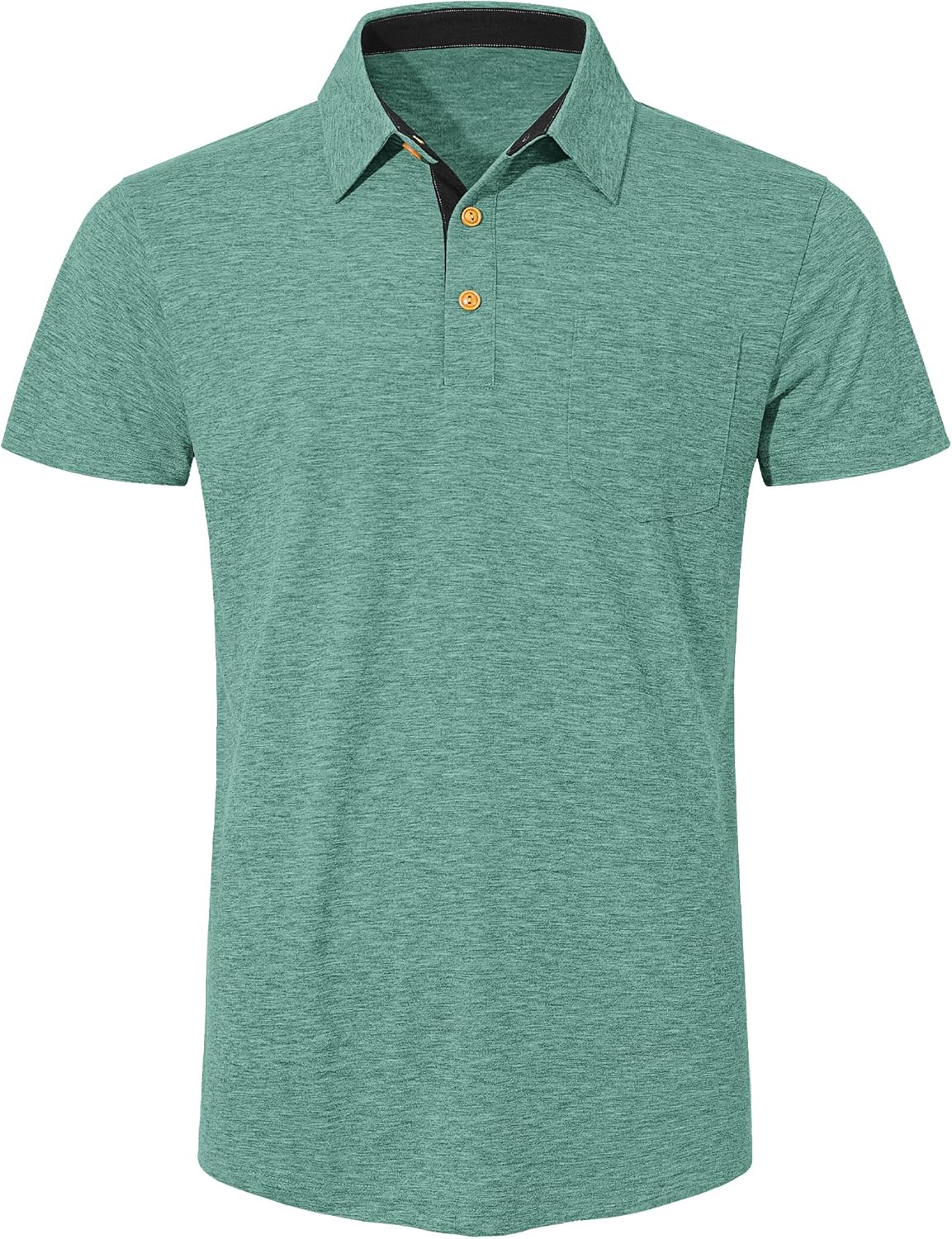 Detalle de TARAINYA Poloshirt Herren Baumwolle Kurzarm – bequem, vielseitig und praktisch mit Brusttasche