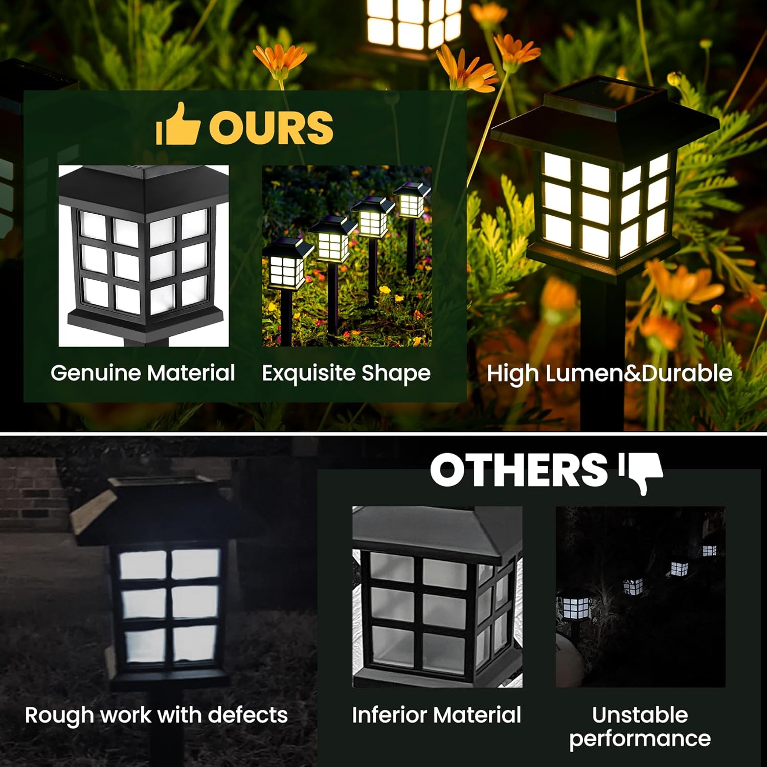 Thumbnail 5 de GIGALUMI Solar Lights Outdoor Garden – 12 Pack