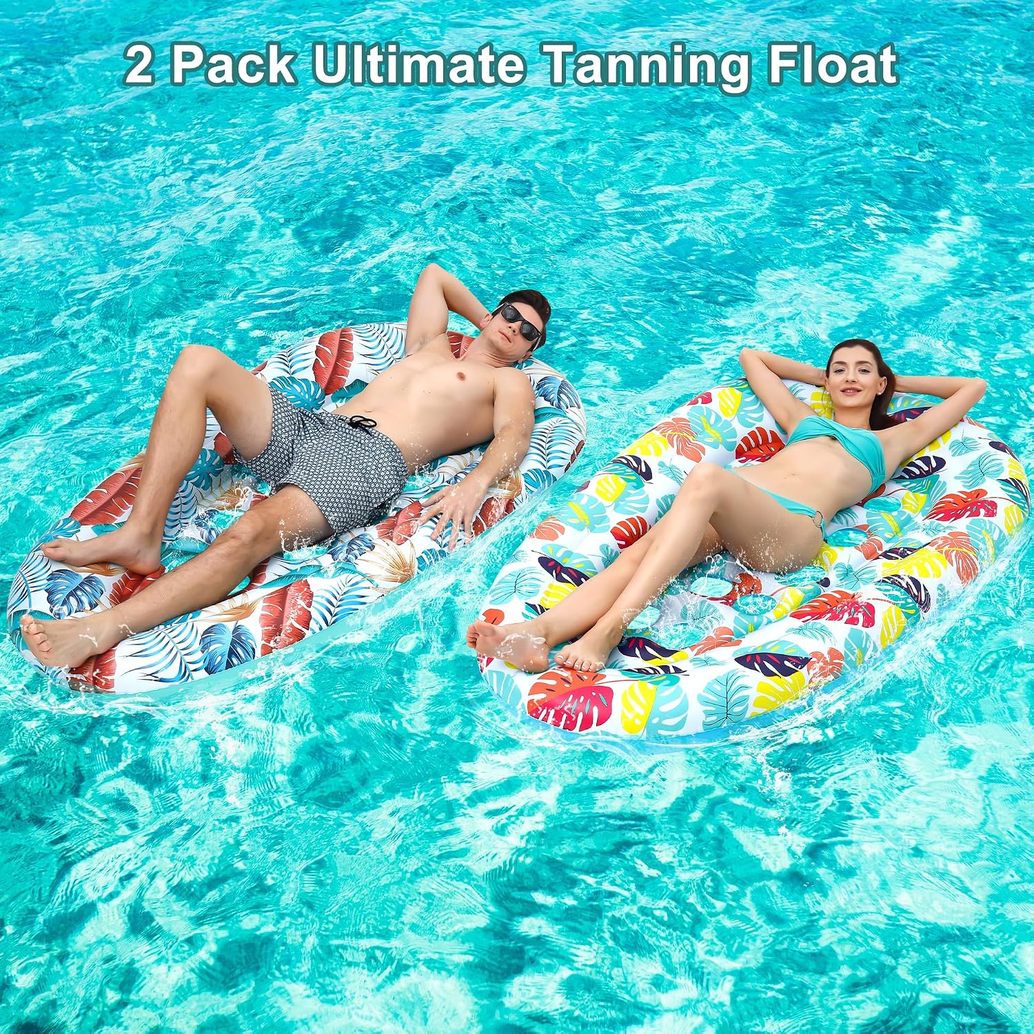 Thumbnail 6 de 2 Pack Instaywell Extra-Large Pool Floats Lounger for Adults