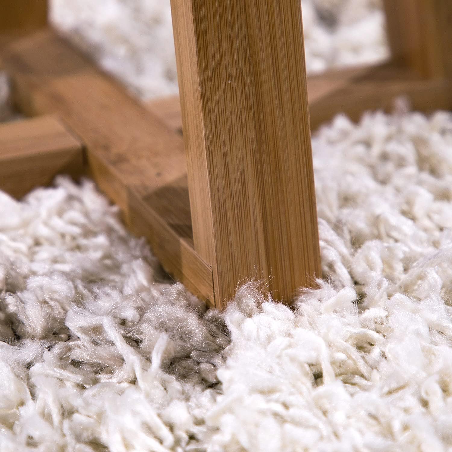 Detalle 1 de Paco Home Alfombra Shaggy Crema Beige 80cm Boho Escandinava