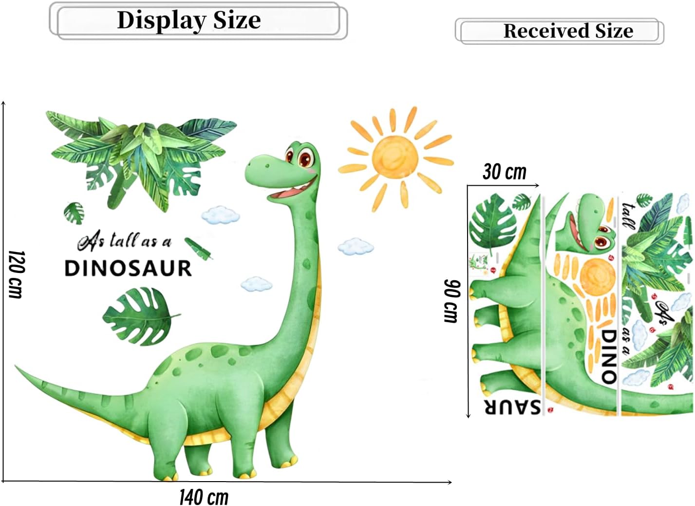 Thumbnail 4 de Trlyane Large Dinosaur Wall Stickers 1 set