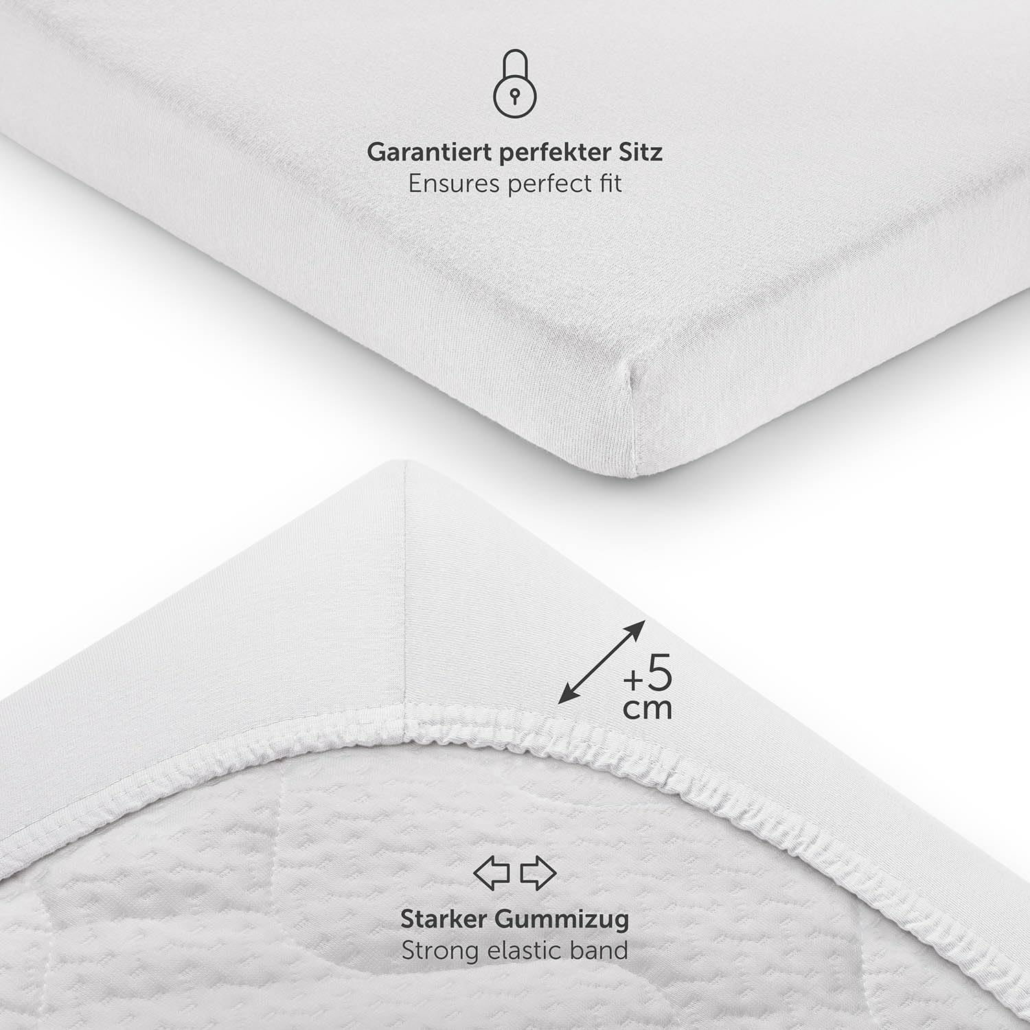 Detalle de Laleni 70x140 cm Cotton Fitted Sheet for Baby Beds, White